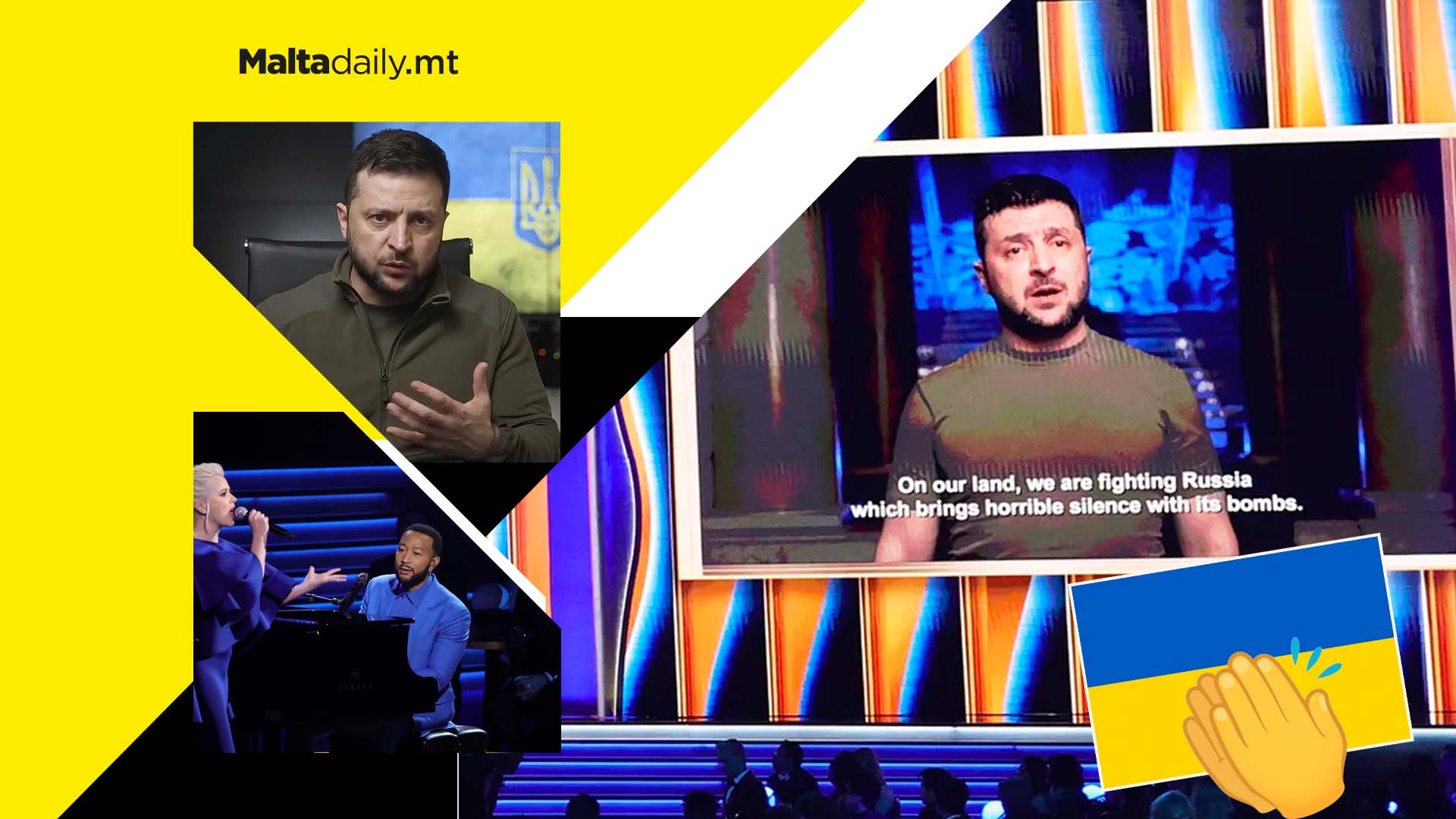 President Zelenskyy delivers powerful speech at Grammys