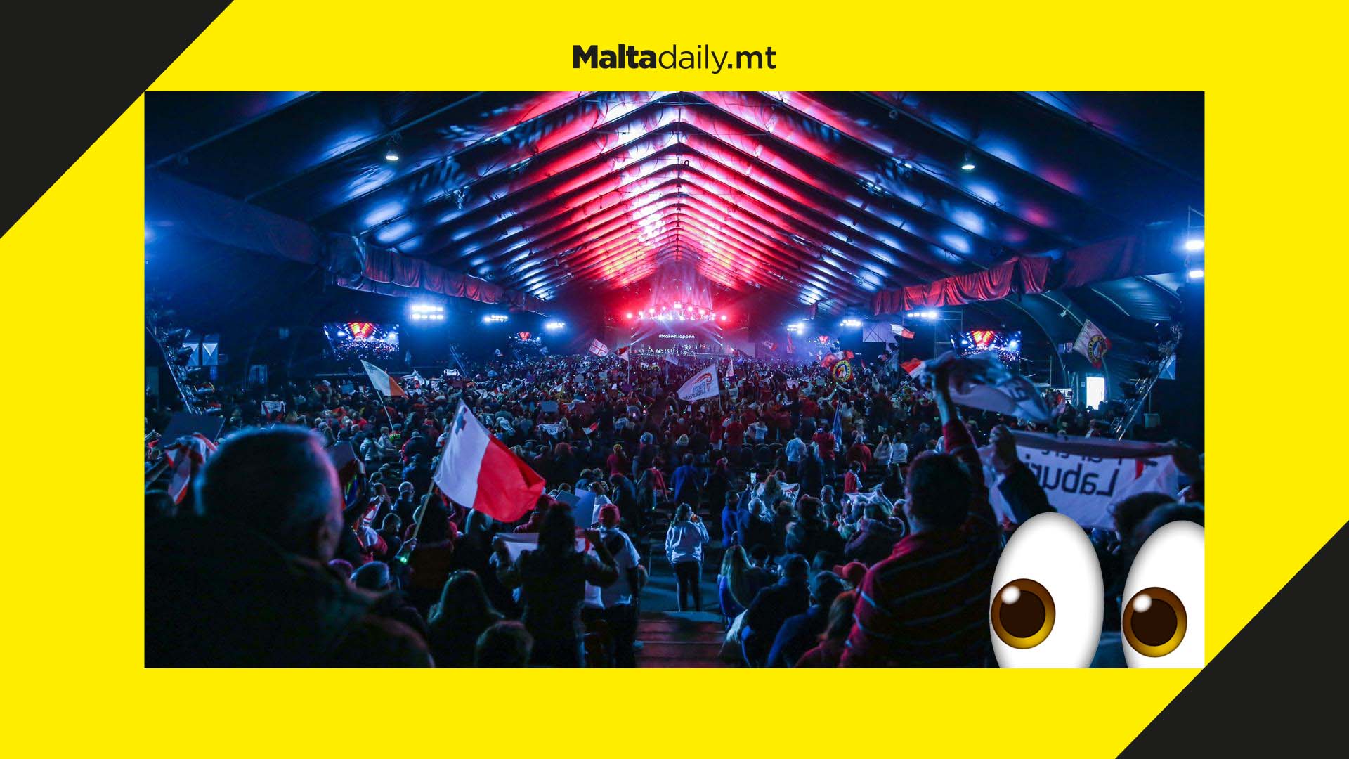 Huge crowds gather in Ta’ Qali for Labour Party rally