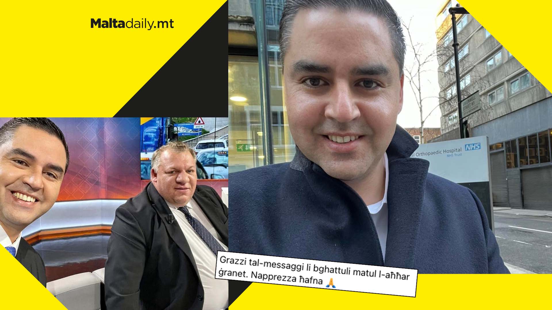 Minister Ian Borg in London to treat knee condition