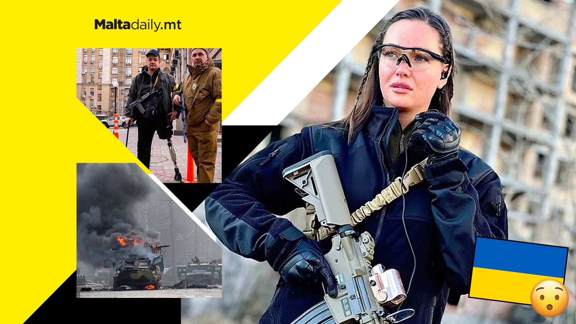 Ex-Miss Ukraine fighting back Russian invasion alongside other civilians