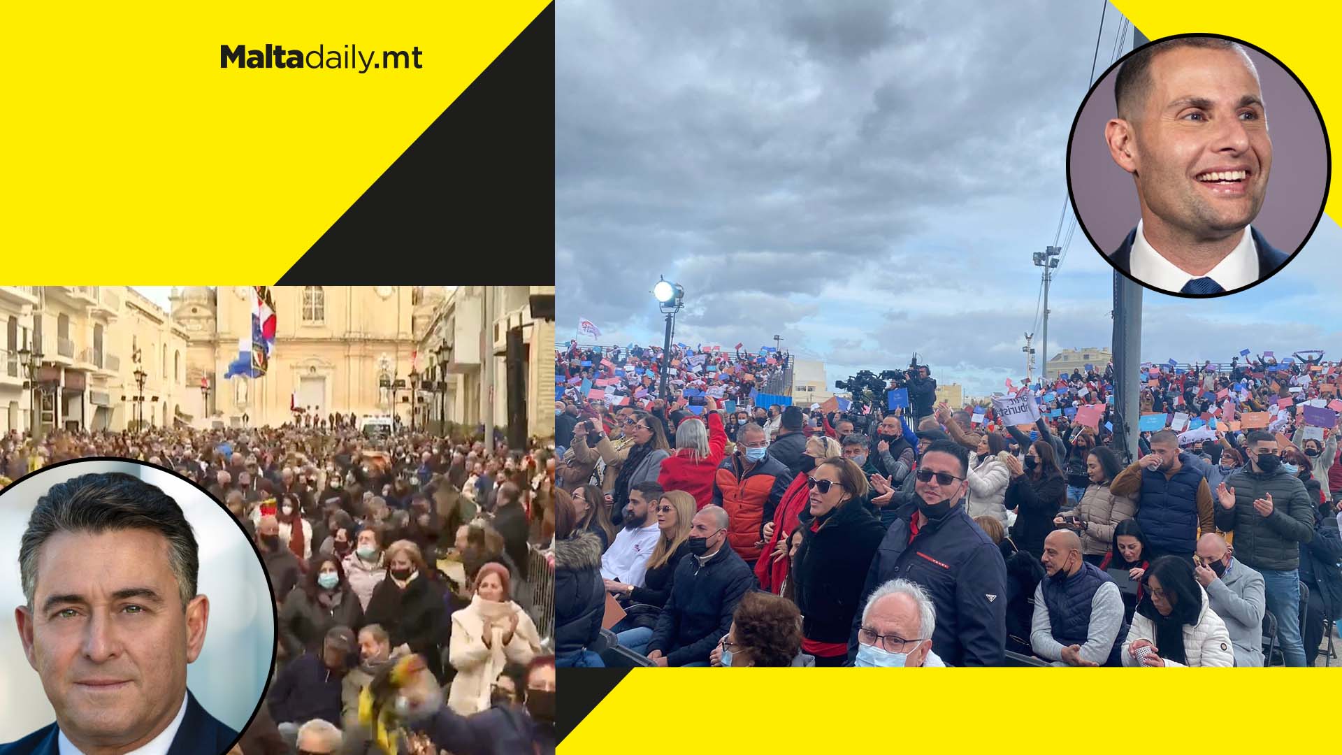 Thousands flock to political rallies to support their party