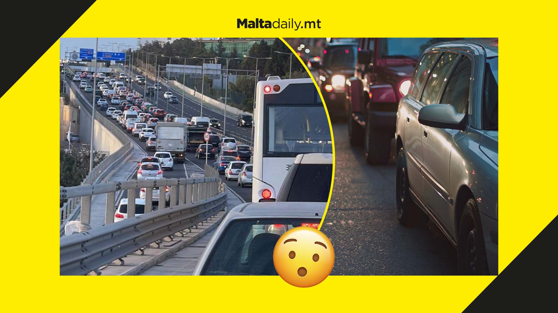 Standstill traffic across Malta due to four-car collision in Marsa
