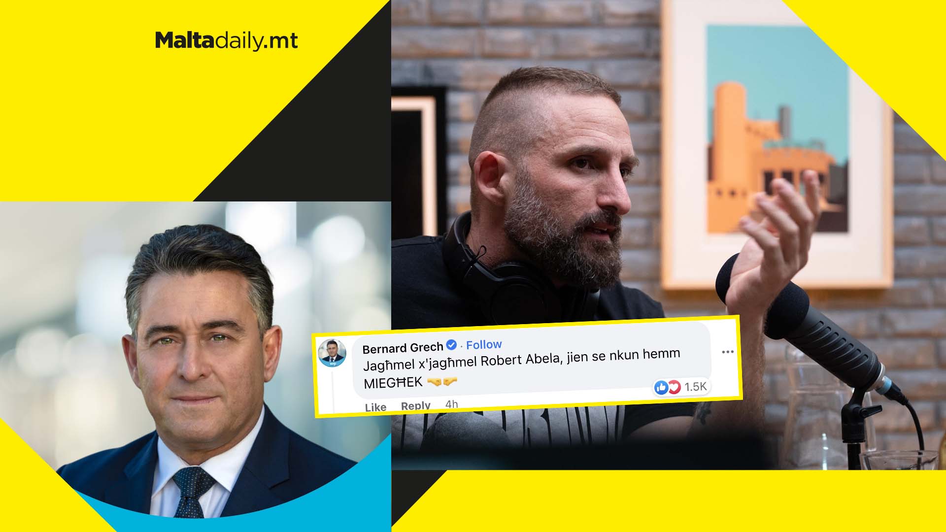 Bernard Grech will accept Jon Mallia’s podcast invitation; even if Robert Abela doesn’t