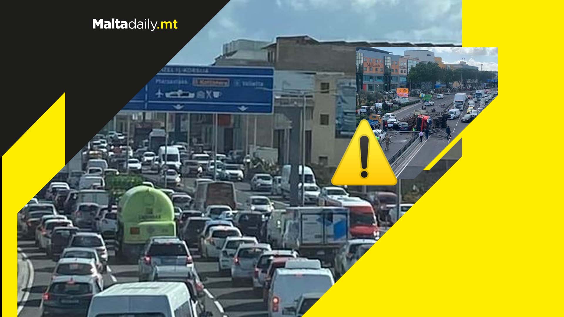 Traffic jams across Malta after Marsa accident