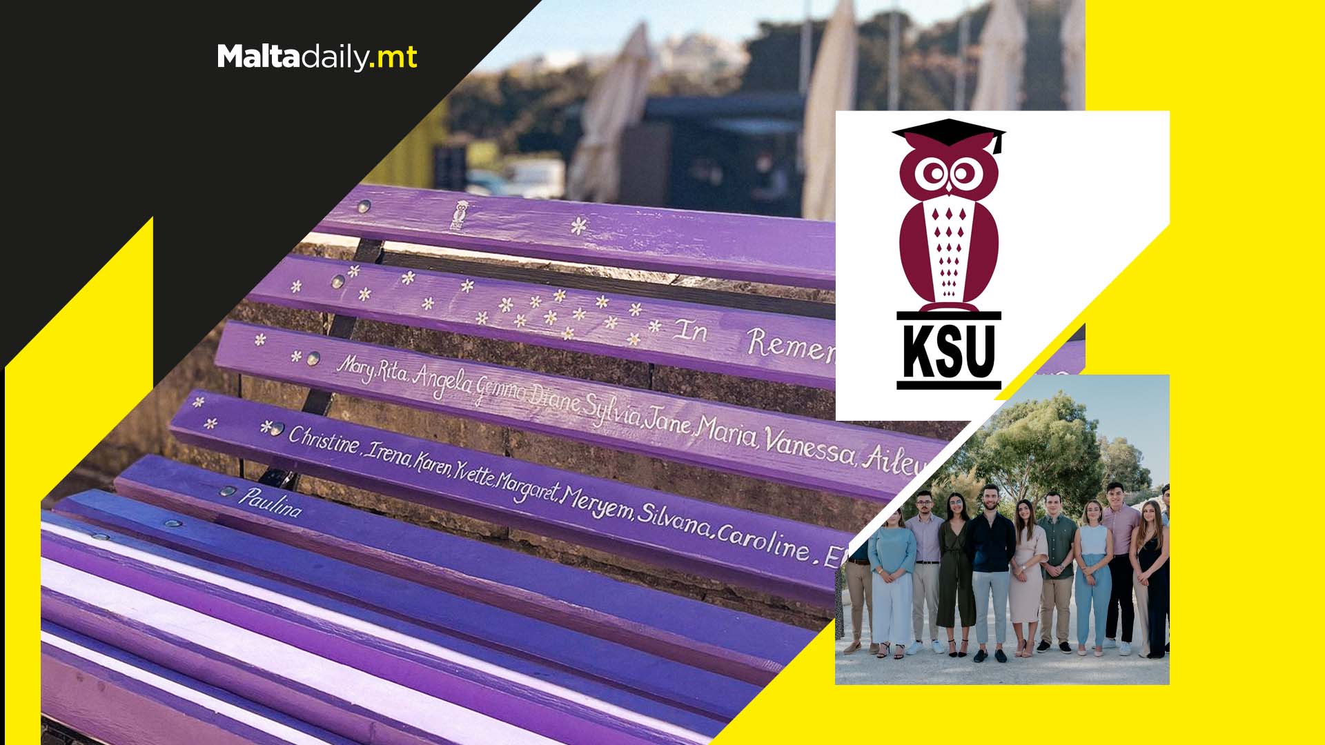 Paulina Dembska’s name added to University bench in remembrance of victims of gender-based violence