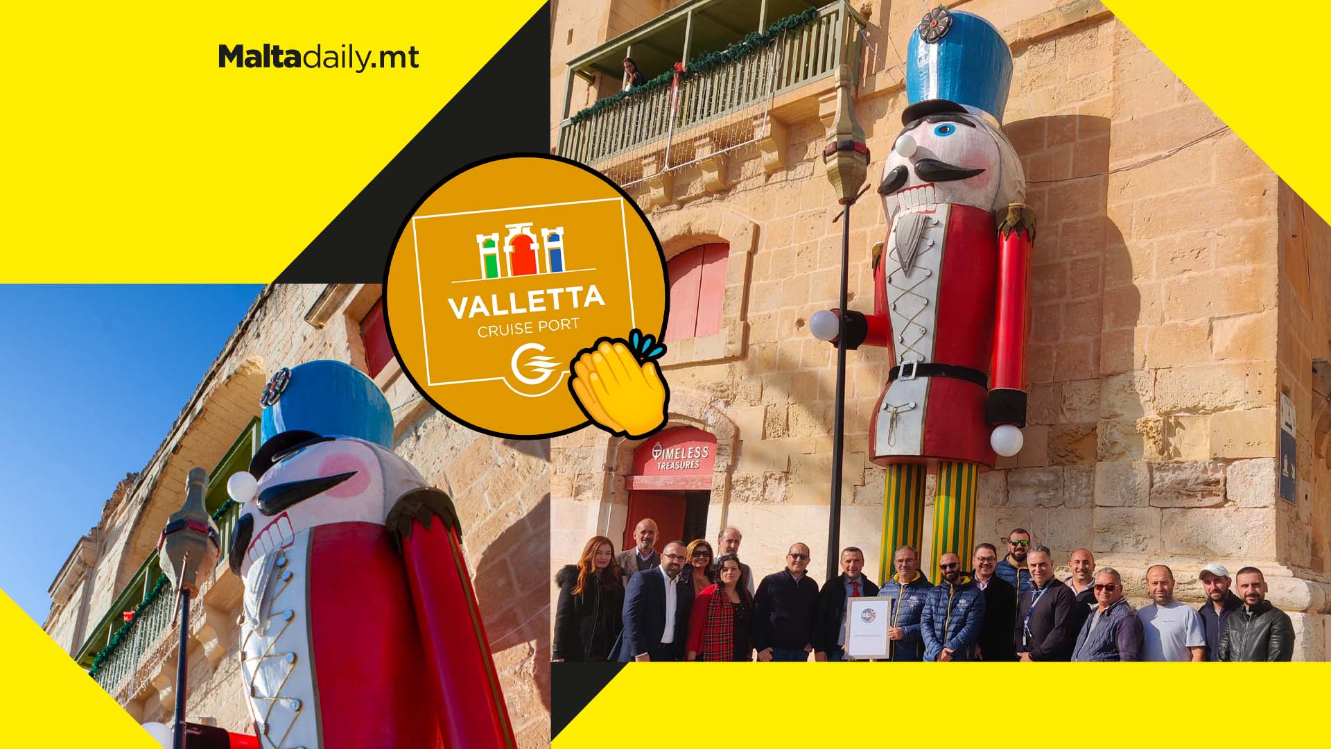 Local record broken by Valletta Waterfront’s giant Nutcracker