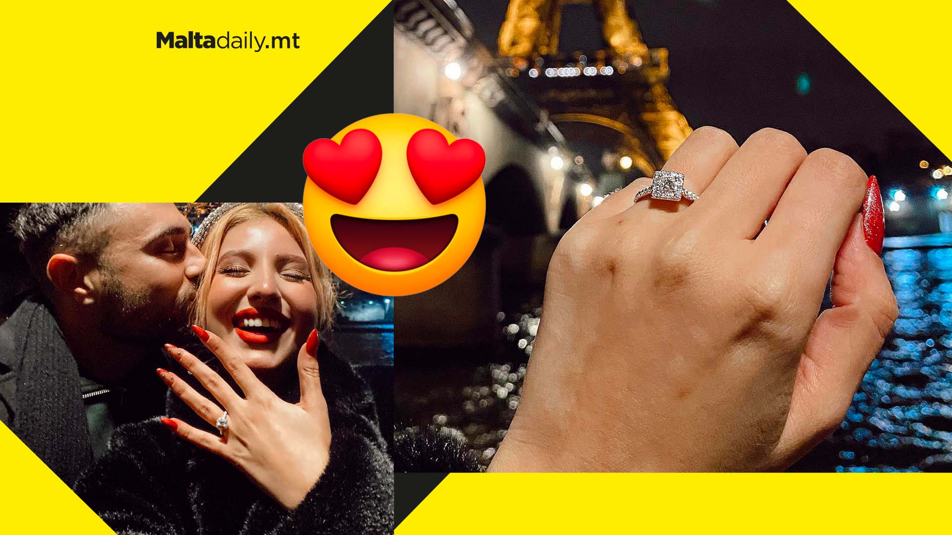 Sarah Zerafa shows off her engagement ring!