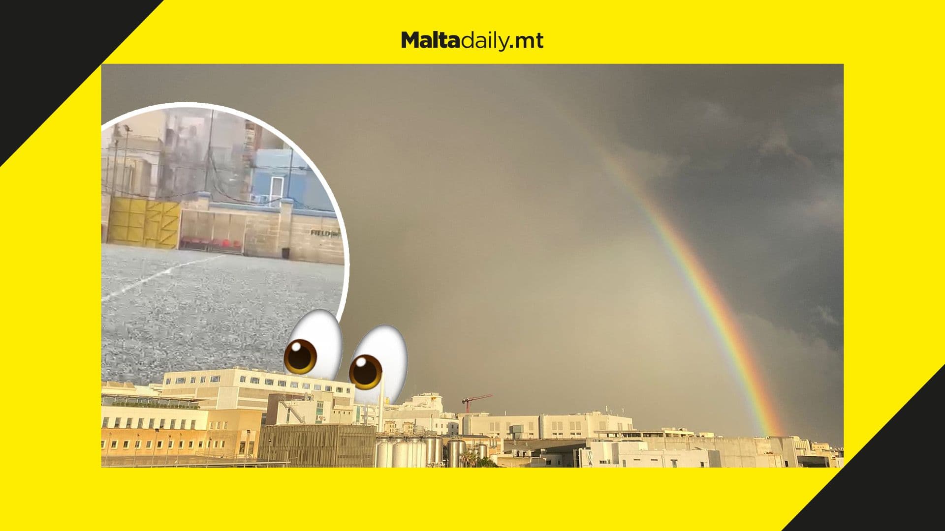 WATCH: Multiple villages covered in hail as storm clouds loom over Malta