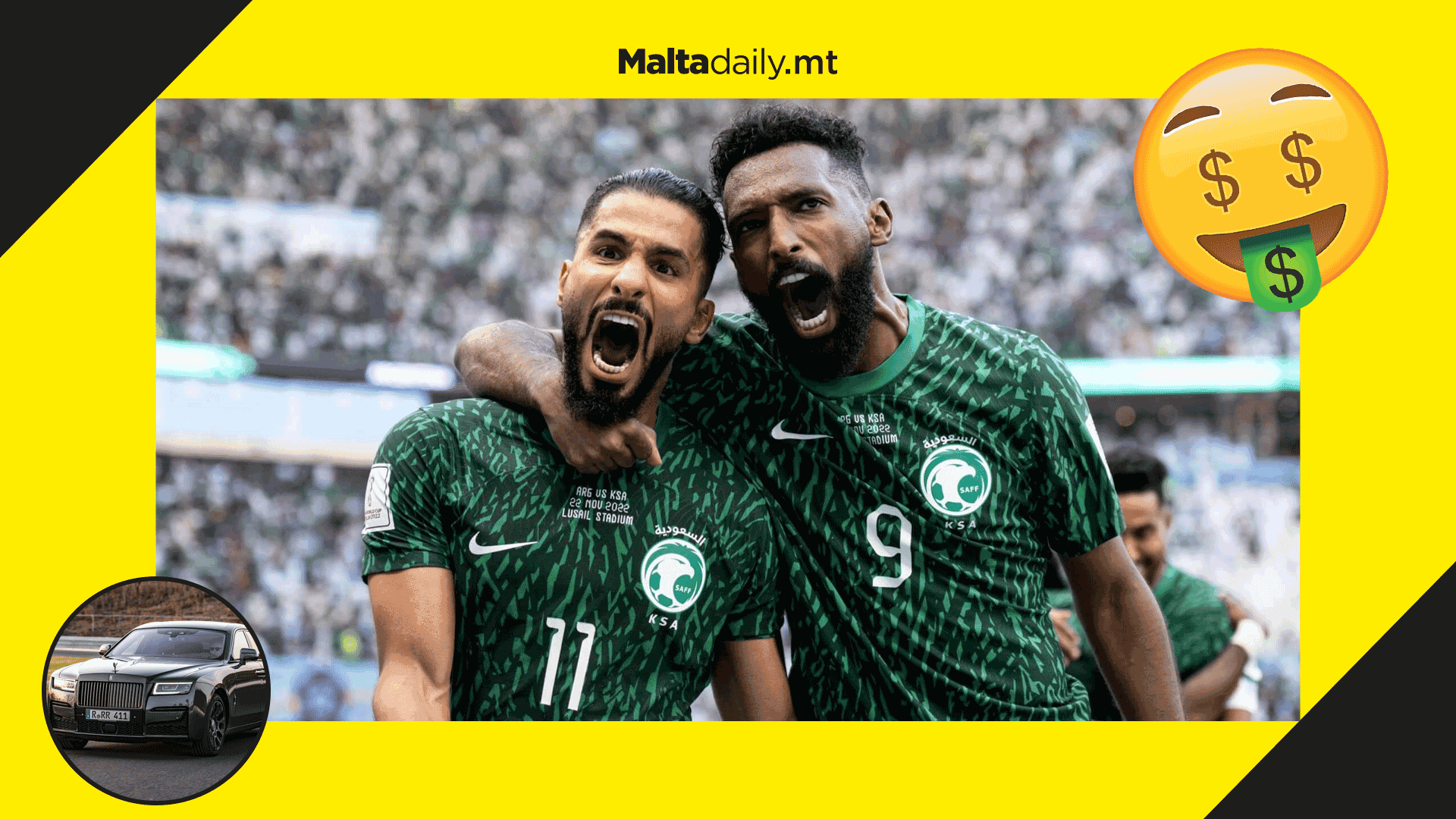 Saudi Arabia players each awarded Rolls-Royce after beating Argentina