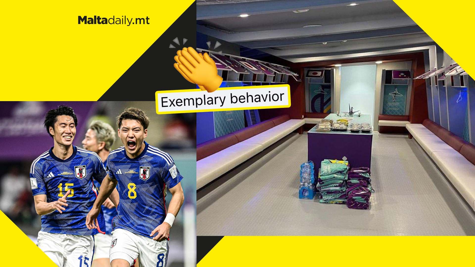 Japan’s dressing room left spotless after national team’s World Cup win over Germany