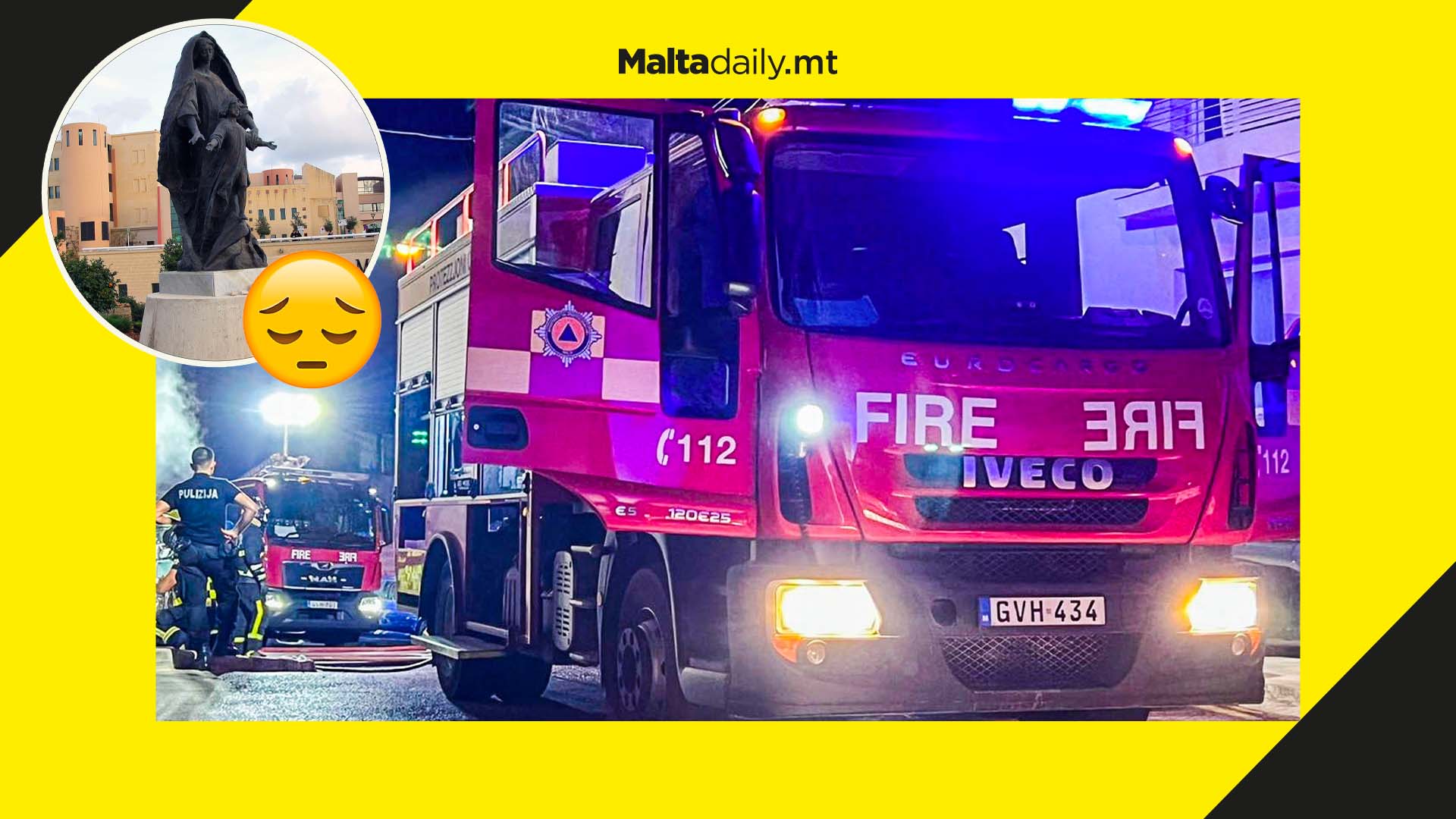 Elderly couple hospitalised after fire in Mqabba residence