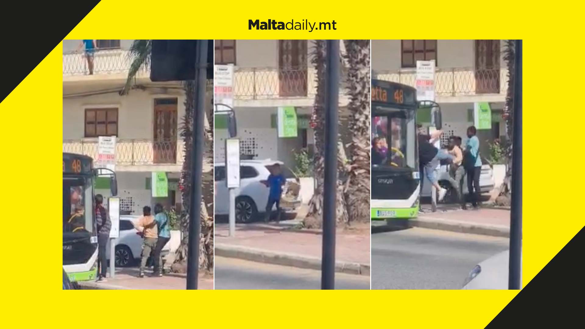 WATCH: Chaos in St. Paul’s Bay as fight breaks out at bus stop