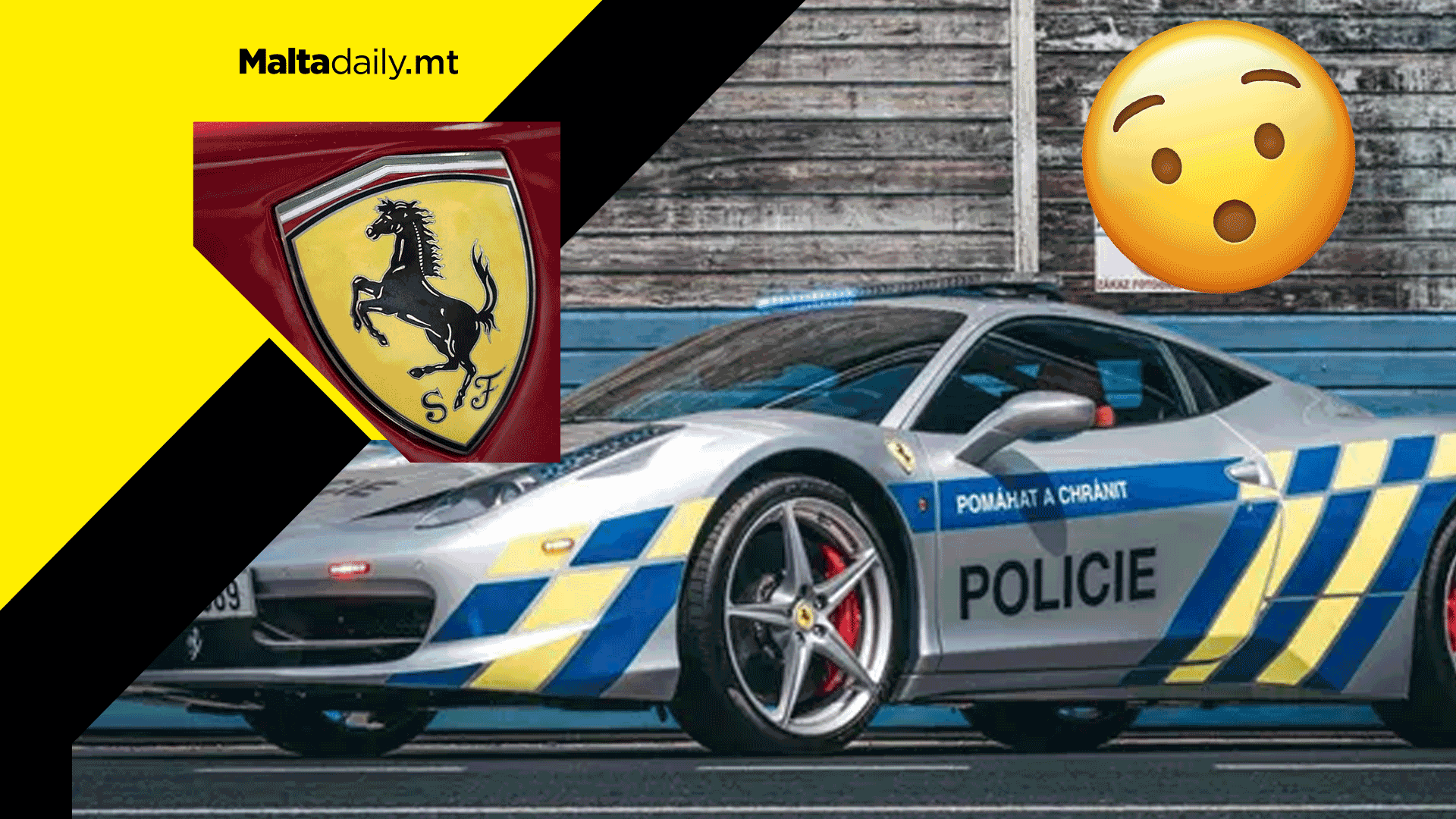 Czech police transform stolen Ferrari into patrol car