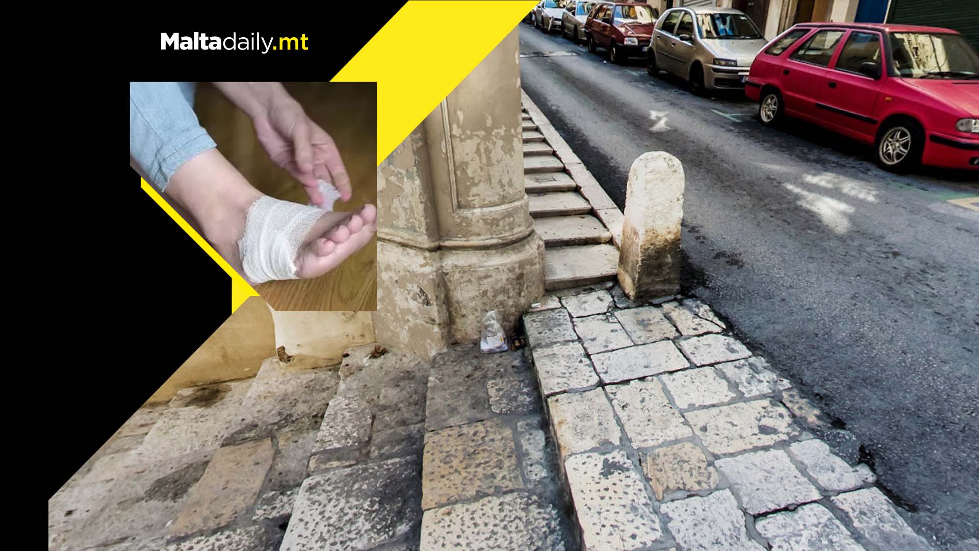 €16,000 in damages for woman after injury on uneven paving