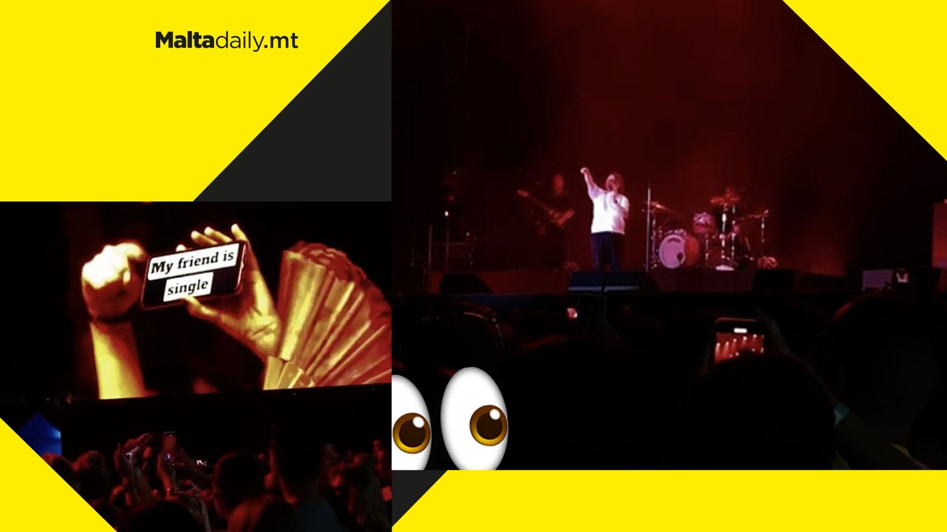 WATCH: Lewis Capaldi stops Malta gig to help out distressed fan