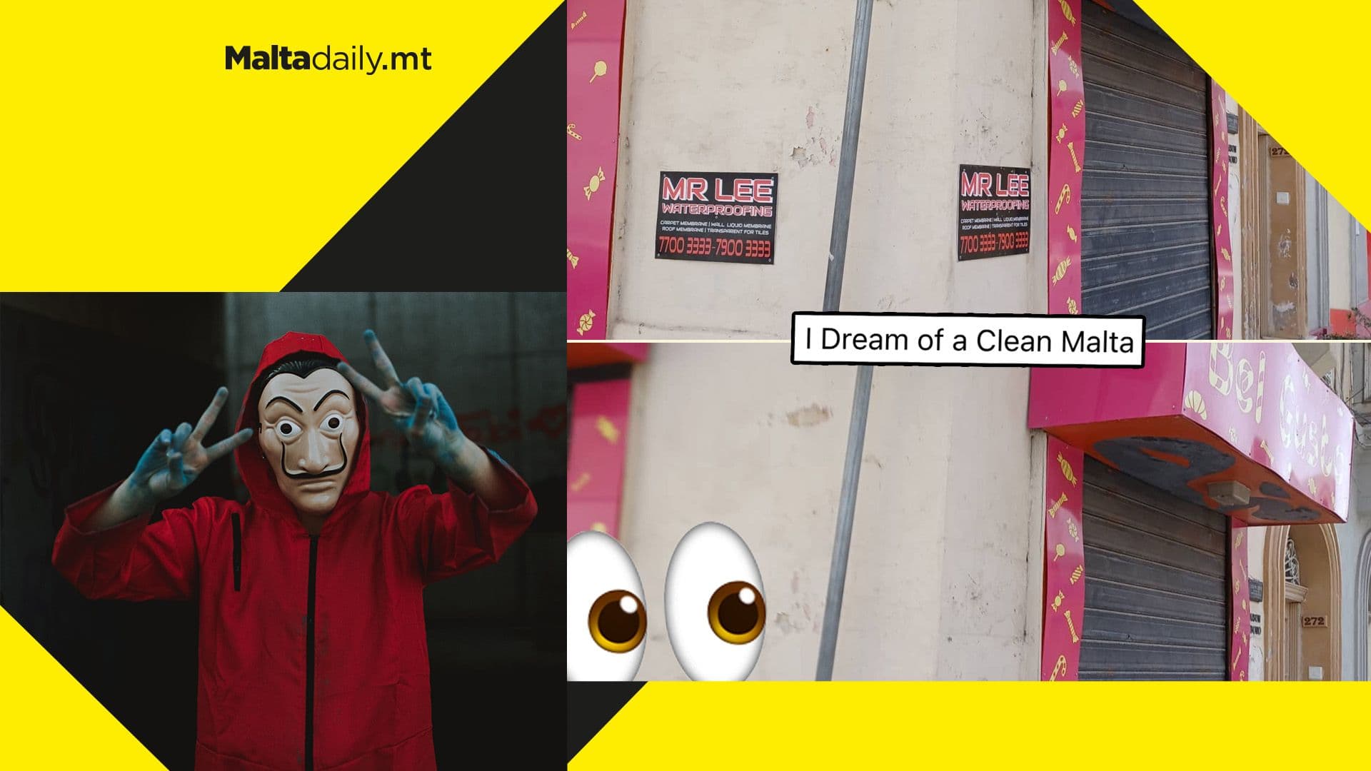 Ta-bella Ciao? Masked mystery hero cleaning Malta’s streets one sign at a time