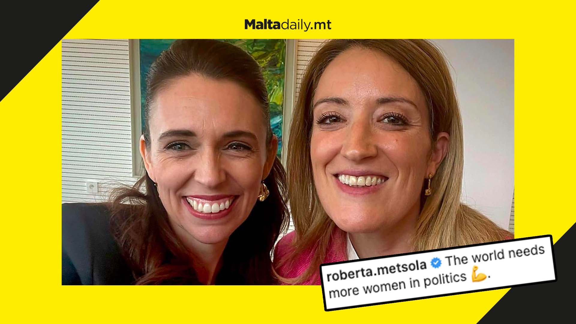 Roberta Metsola meets New Zealand Prime Minister Jacinda Ardern