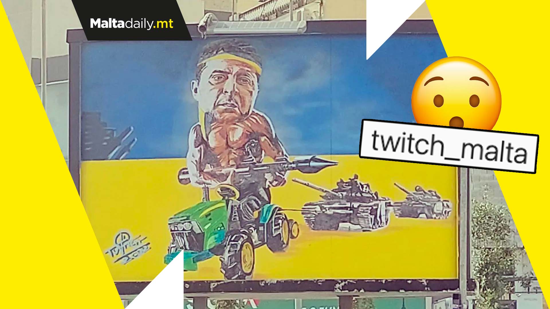 Maltese graffiti artist pays tribute to Zelenskyy with amazing art