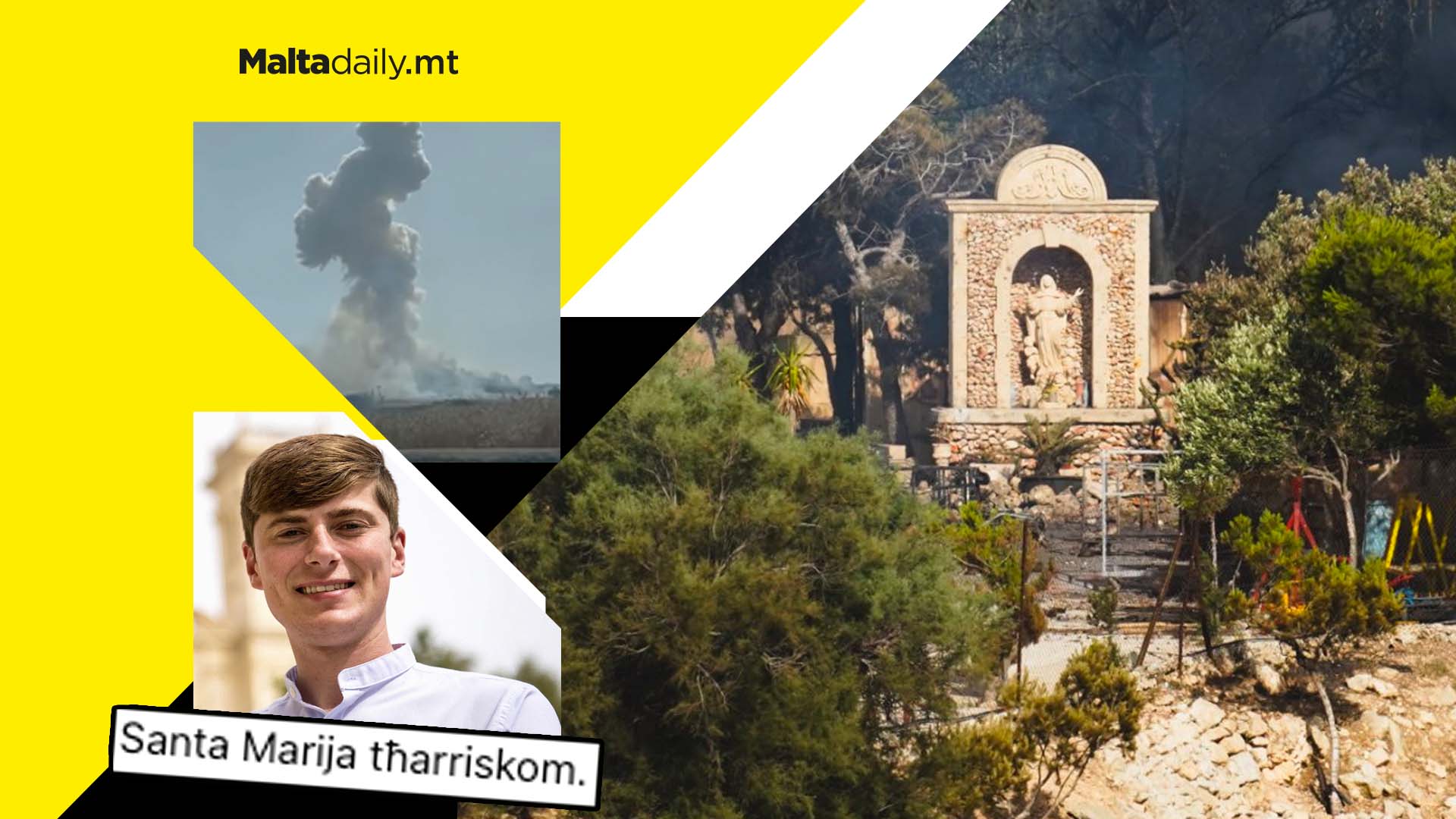 Santa Marija statue remains intact following firework factory explosions