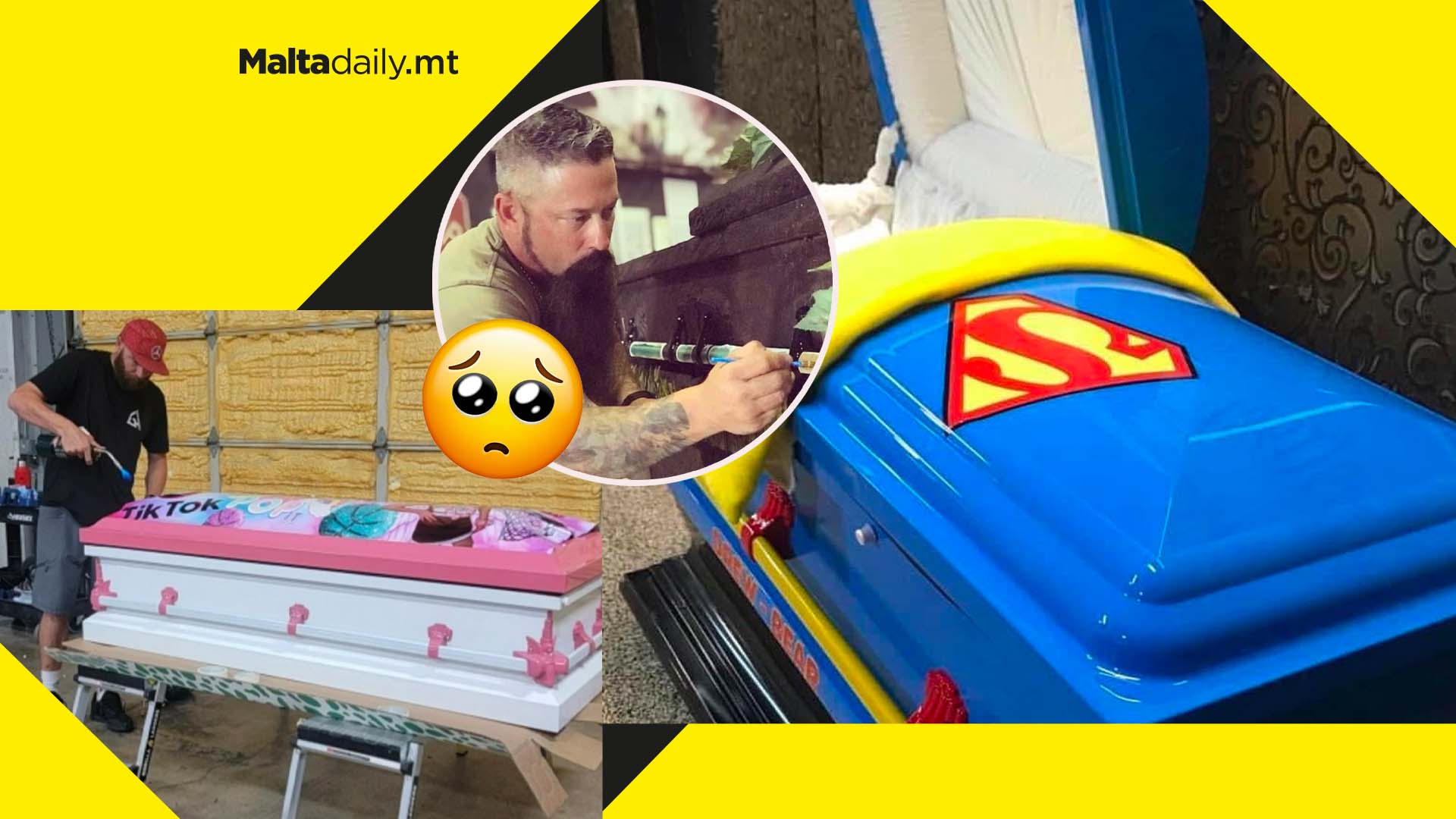 Texas artist creates 19 free custom caskets for victims of school shooting