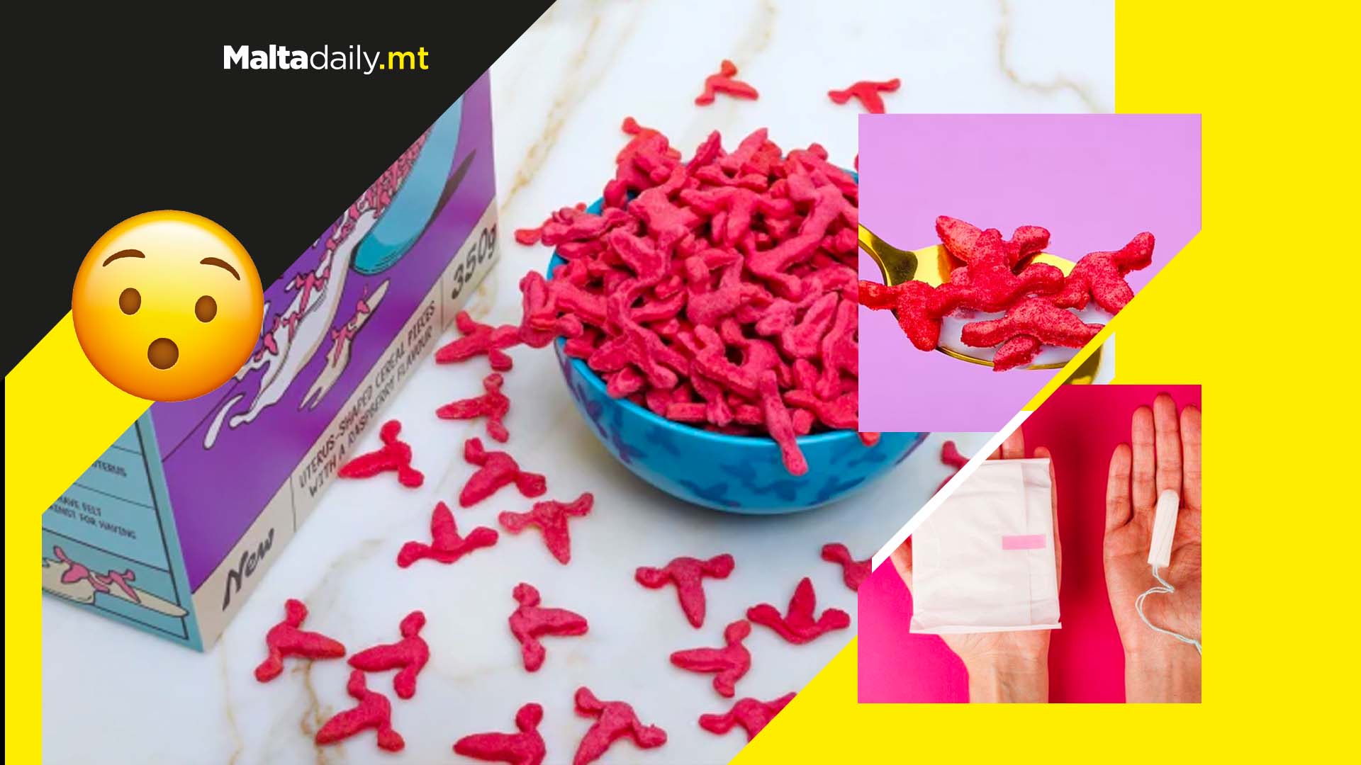 New cereal turns milk red to help people talk about periods