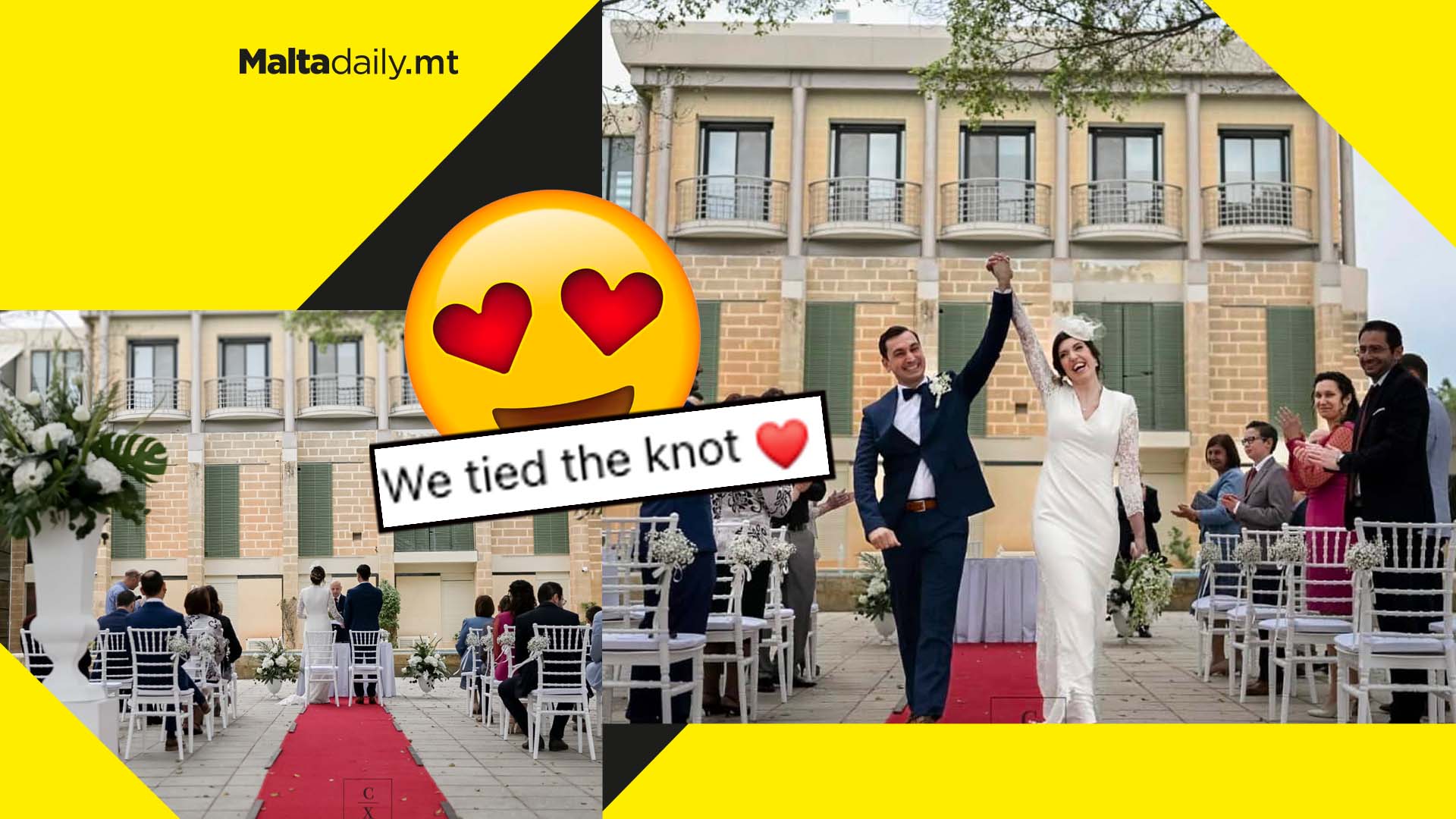 Two ex-University of Malta students tie the knot on campus
