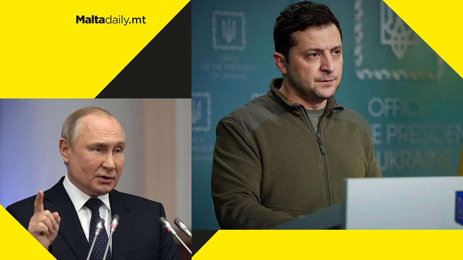 Ukrainian President Zelenskyy says he is willing to speak to Vladimir Putin
