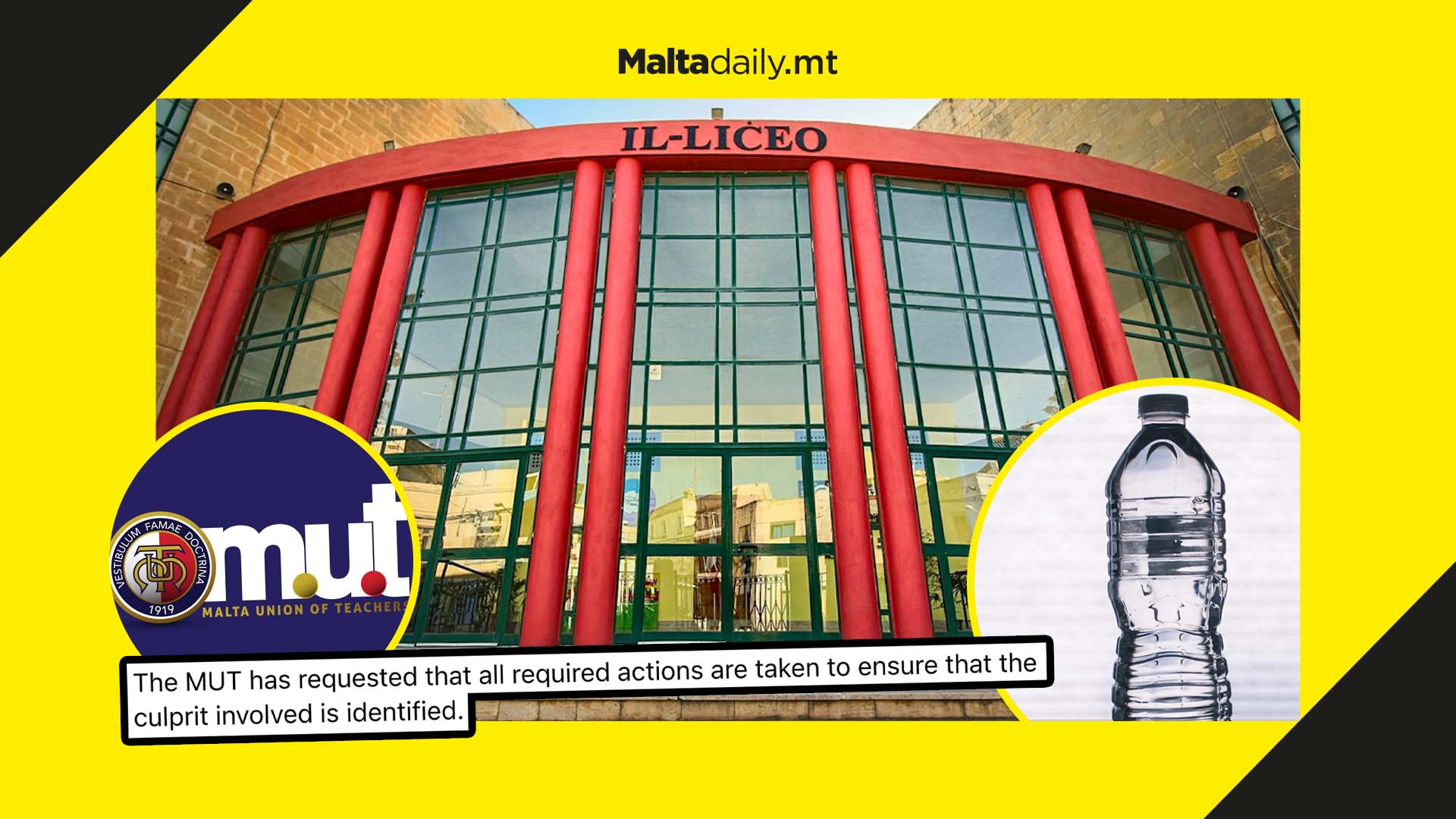 Ħamrun teacher in good health after bottle spiked with chemical; authorities clamp down on case
