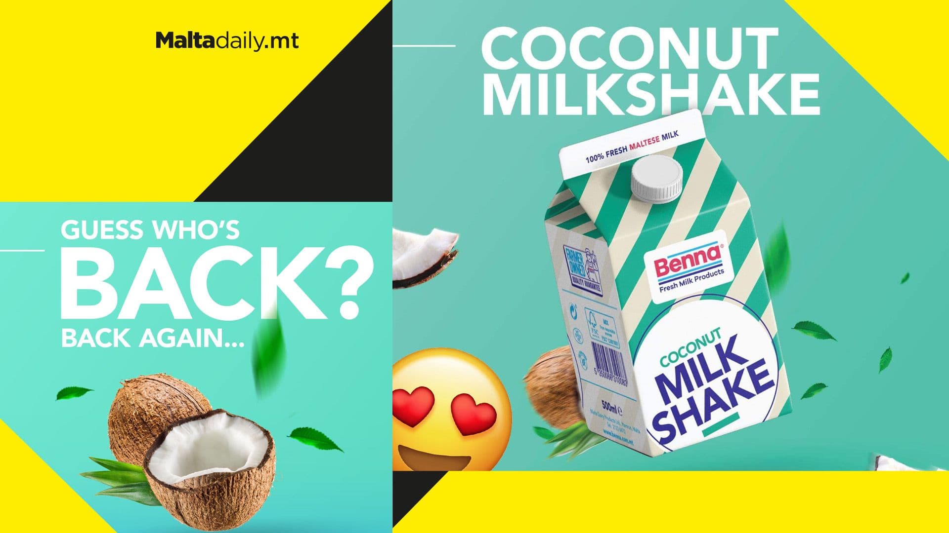 Benna are bringing back the Coconut Milkshake and people are hyped AF