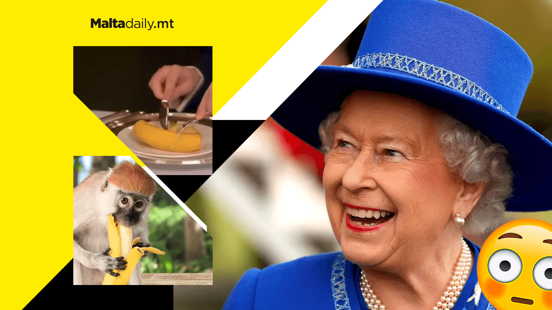 WATCH: Queen eats bananas with cutlery so she ‘does not look like a monkey’