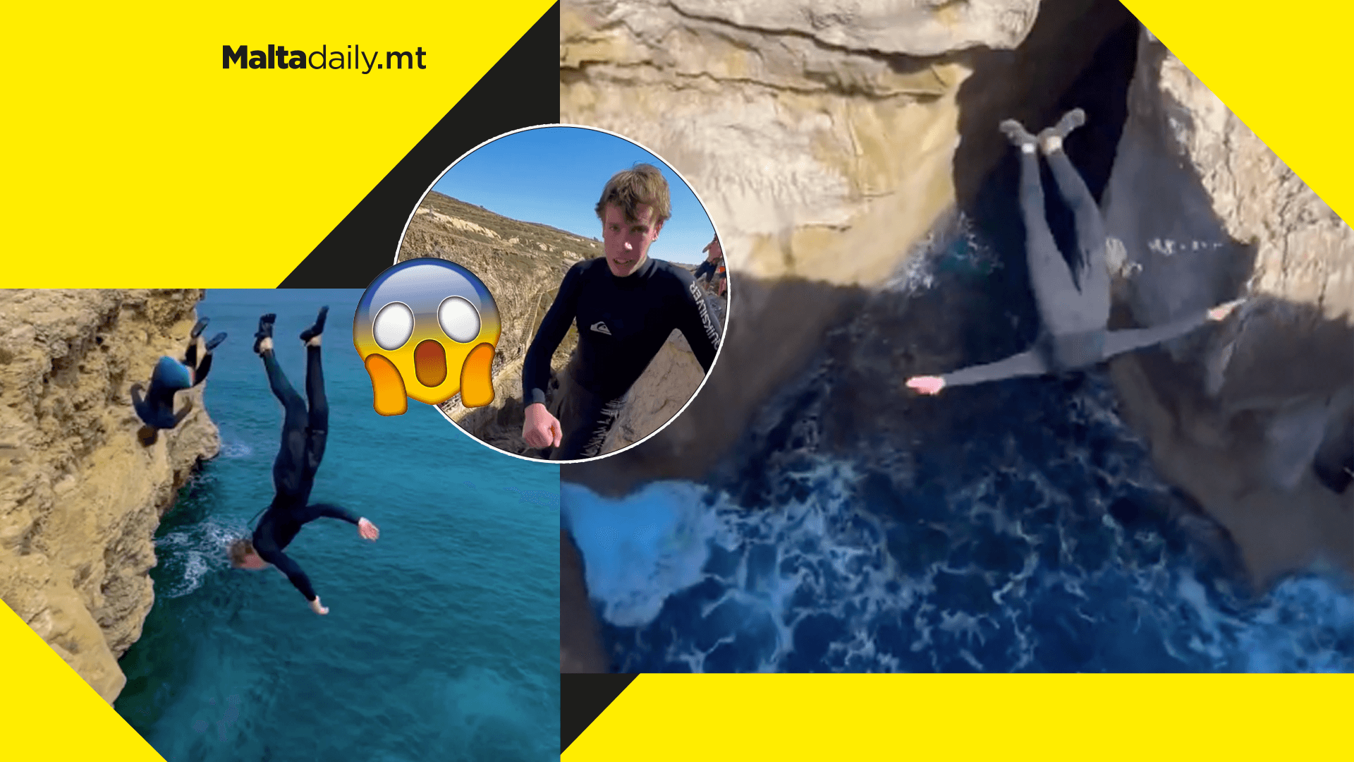 WATCH: Cliff diver tours some of Malta’s highest iconic cliffs