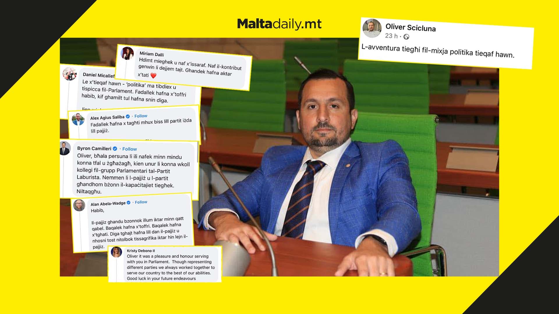 “We need you”; Politicians unite in Scicluna praise after he announces retirement from politics