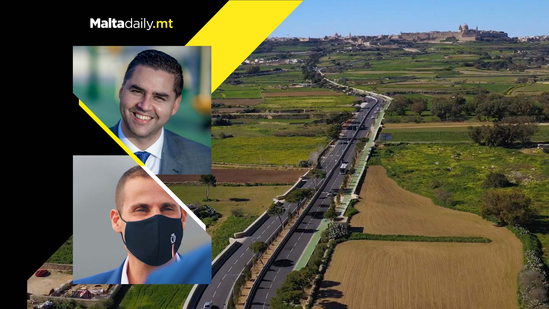 Transport Minister Ian Borg and PM Robert Abela inaugurate Central Link project