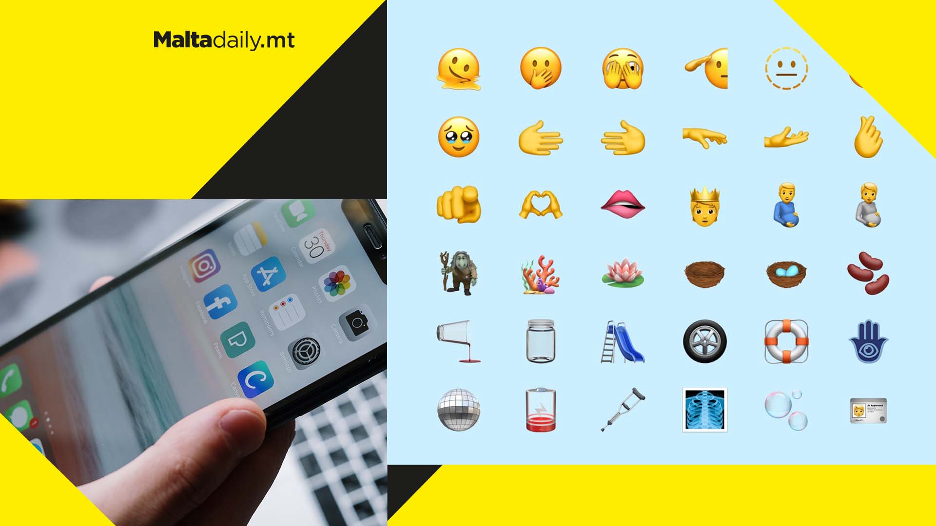 Lip bite, heart-hands and gender-neutral pregnant person among new Apple emojis