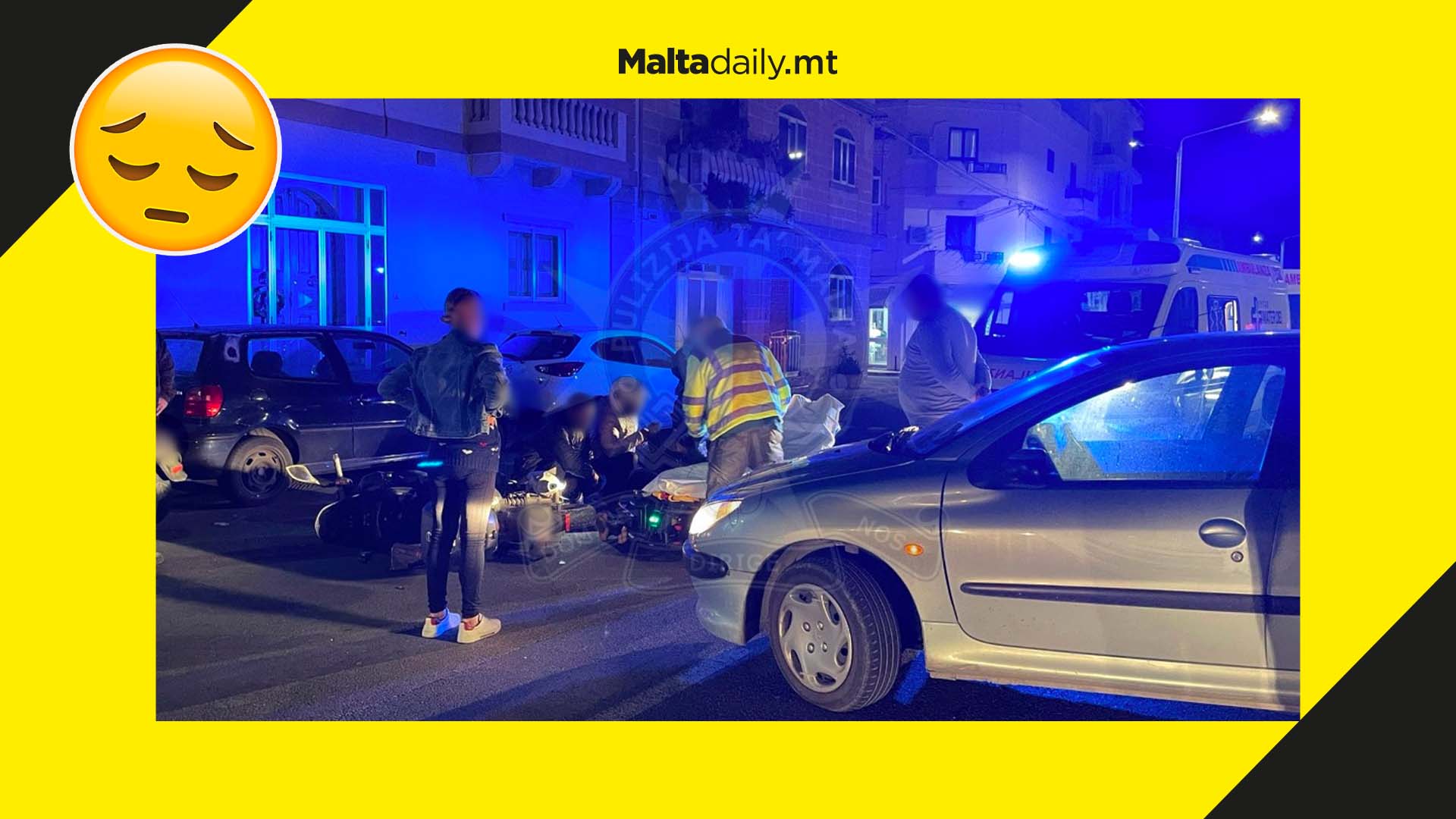 Motorcyclist injured after Hal Ghaxaq road accident