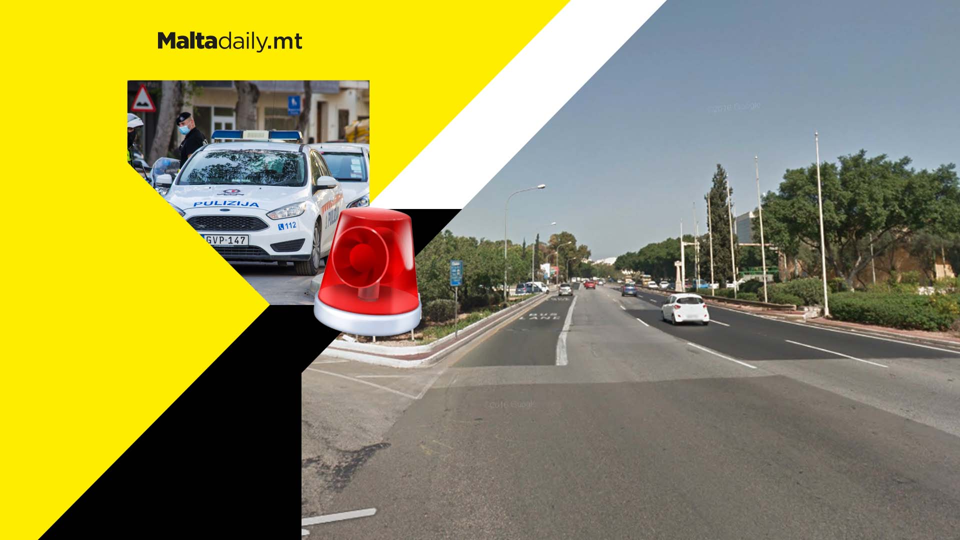 Marsa traffic accident between three vehicles