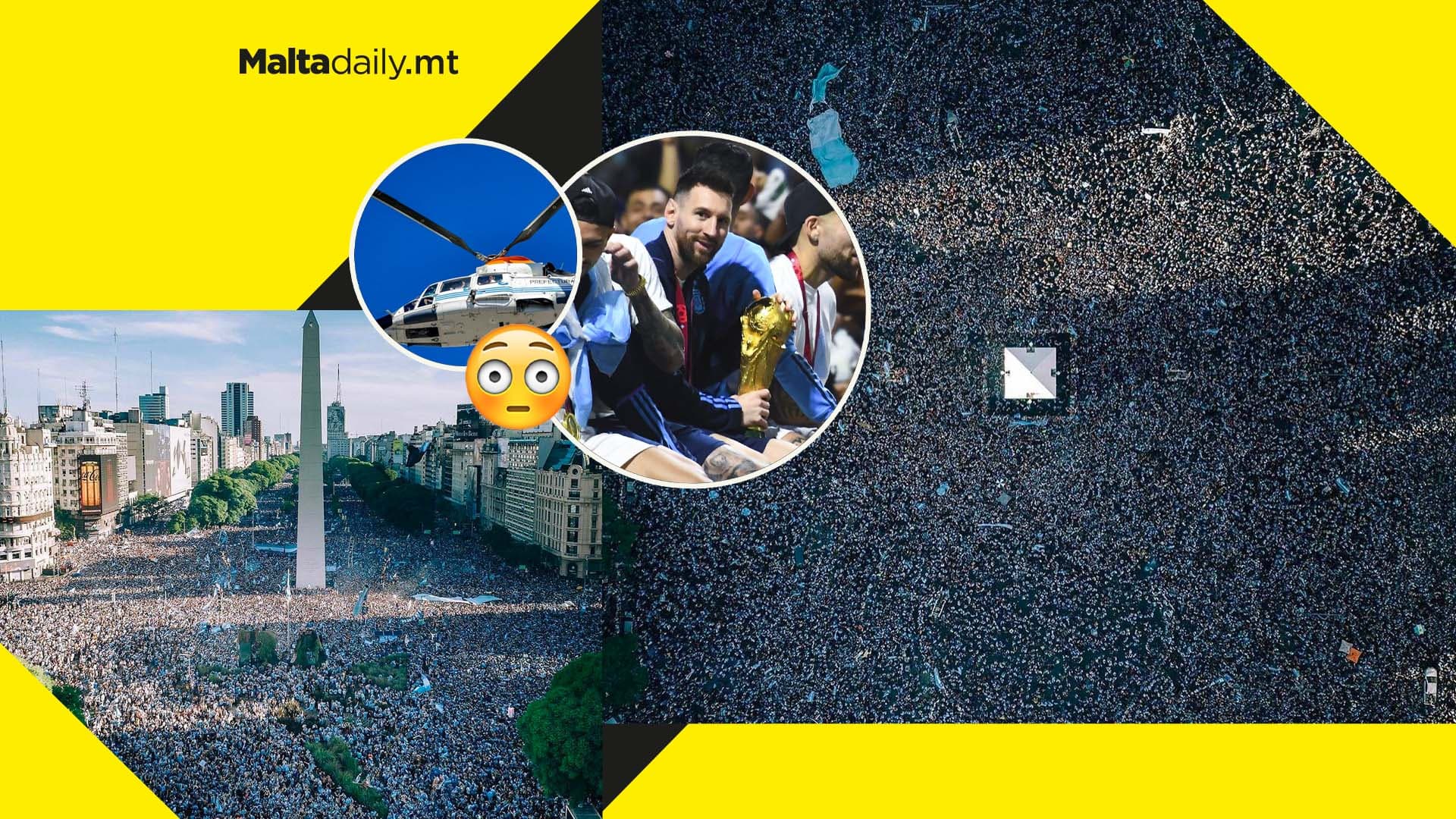 Argentina players took helicopter away from Buenos Aries due to mega crowd