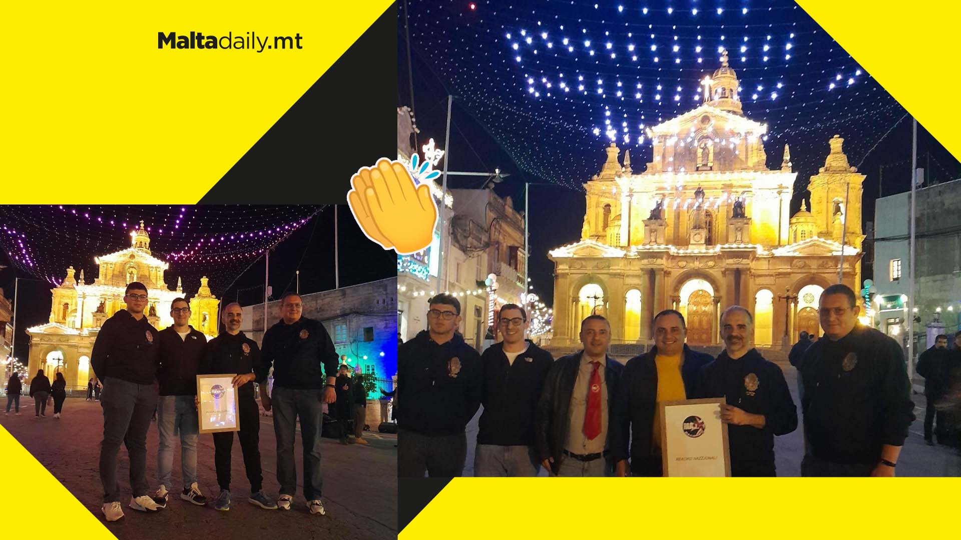 WATCH: Siggiewi dancing LED lights break record with 2310 bulbs