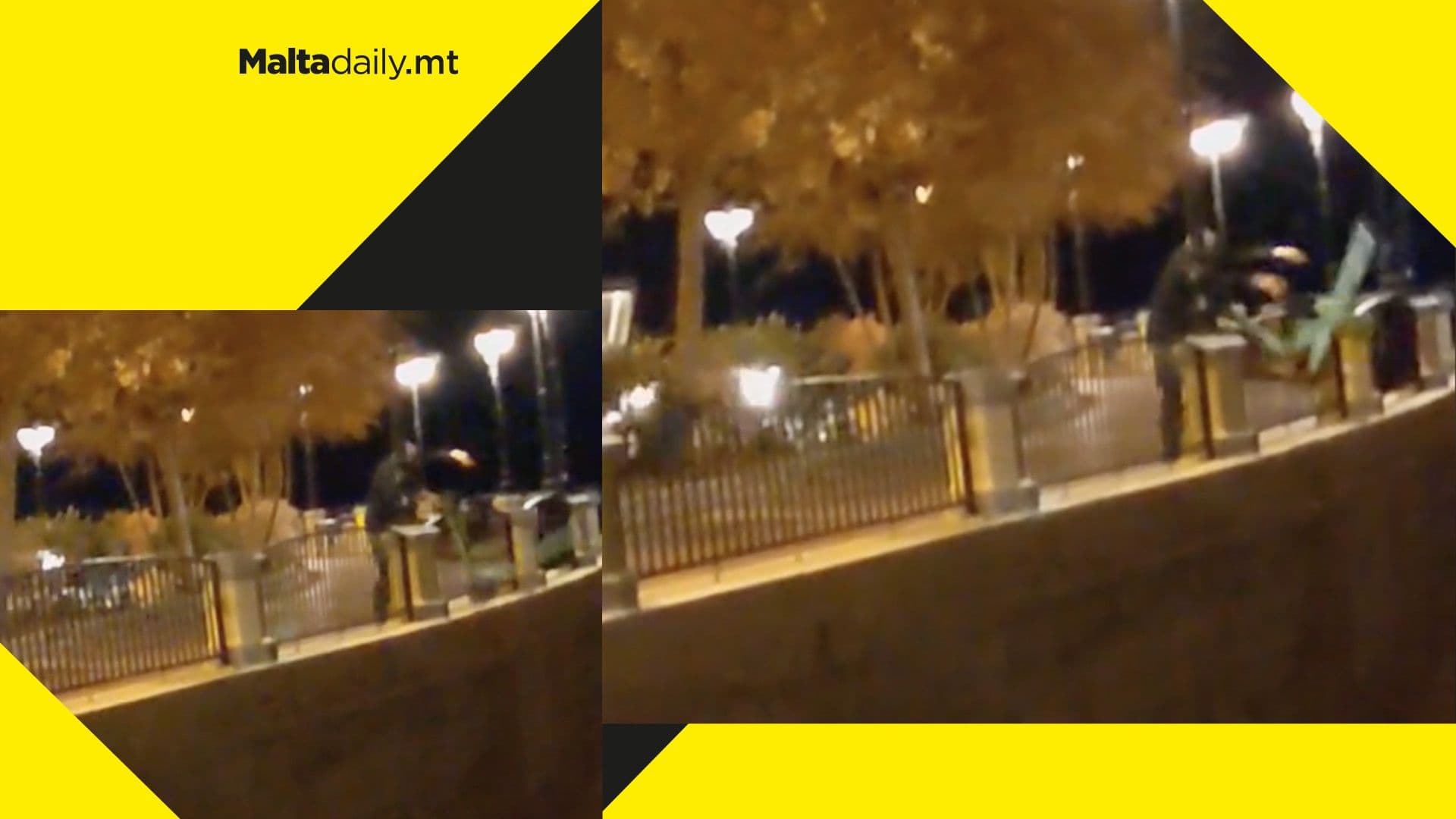 WATCH: Elderly man caught on video vandalising Bolt Scooter in Sliema