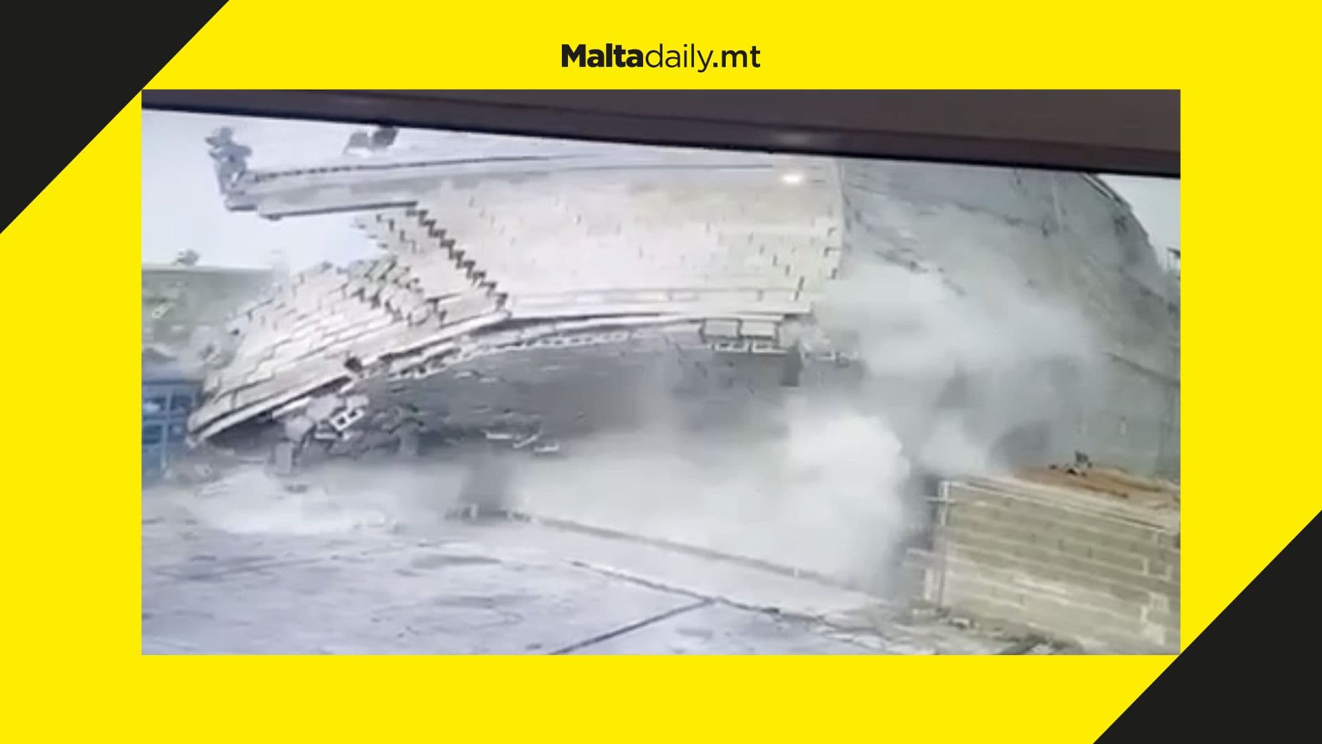 WATCH: New footage shows exact moment Corradino building collapsed