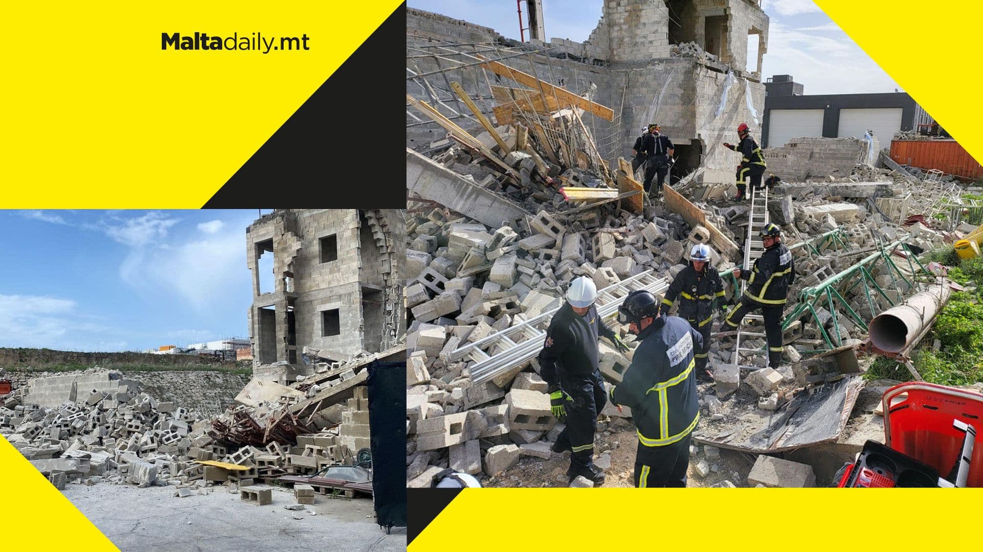 Five workers rescued in Corradino collapse as delicate operation continues