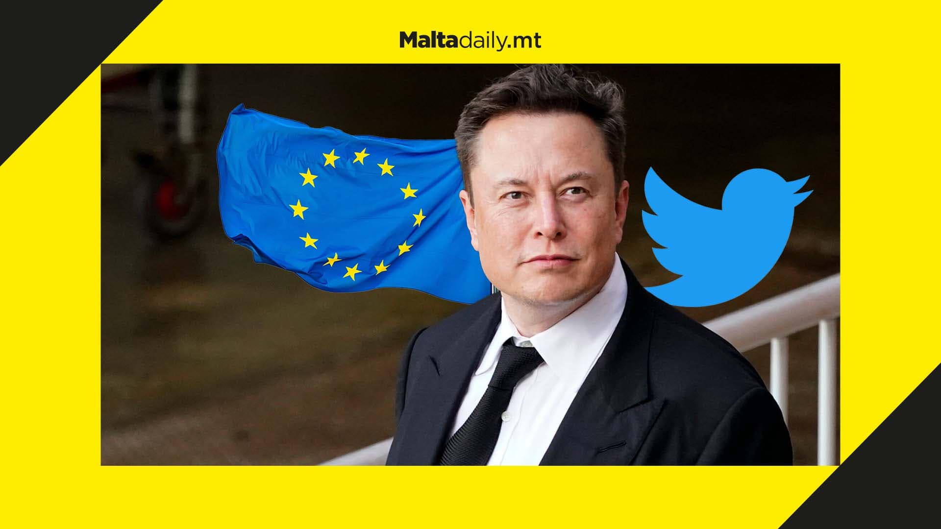 Elon Musk receives warning from the EU to ‘obey its rules’ after Twitter purchase