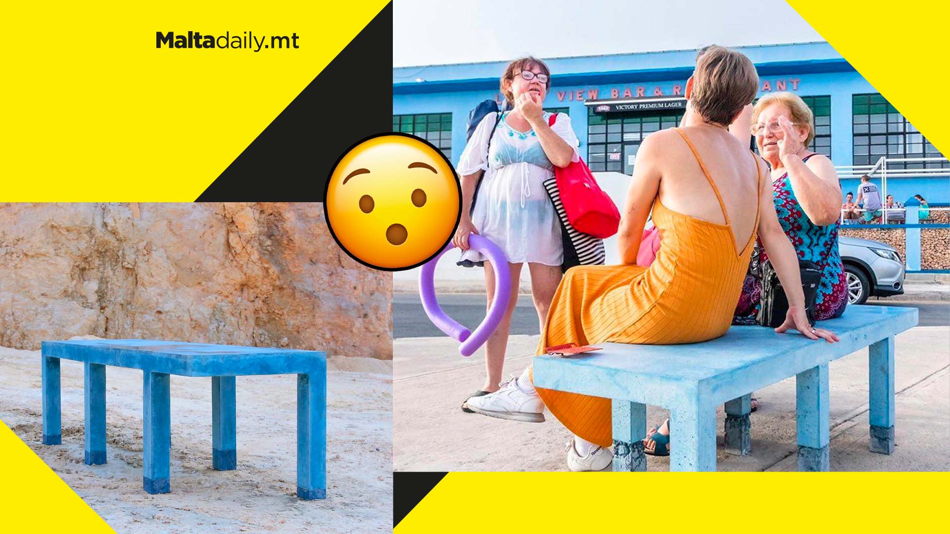 Bench honouring Ta’ Rita Lapsi View erected outside restaurant