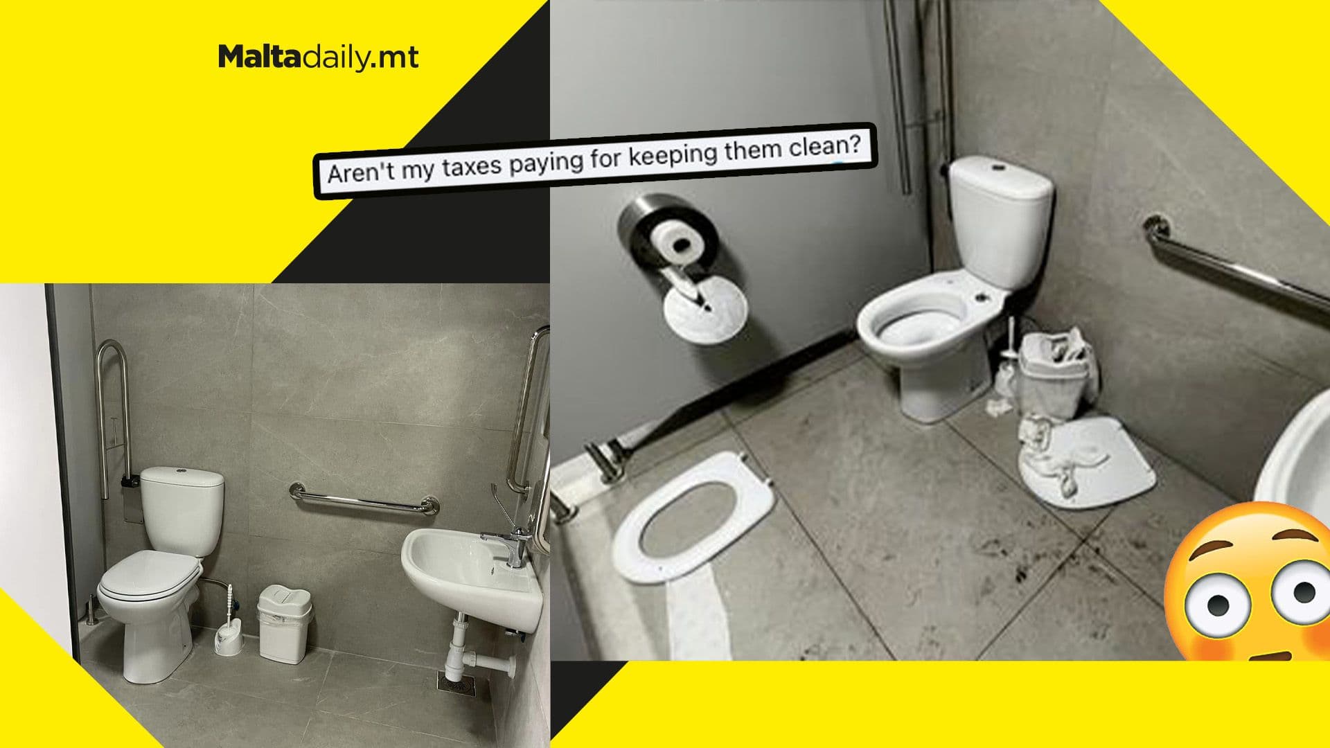 Refurbished 50c public toilet in Gżira suffers act of vandalism only a few days after opening