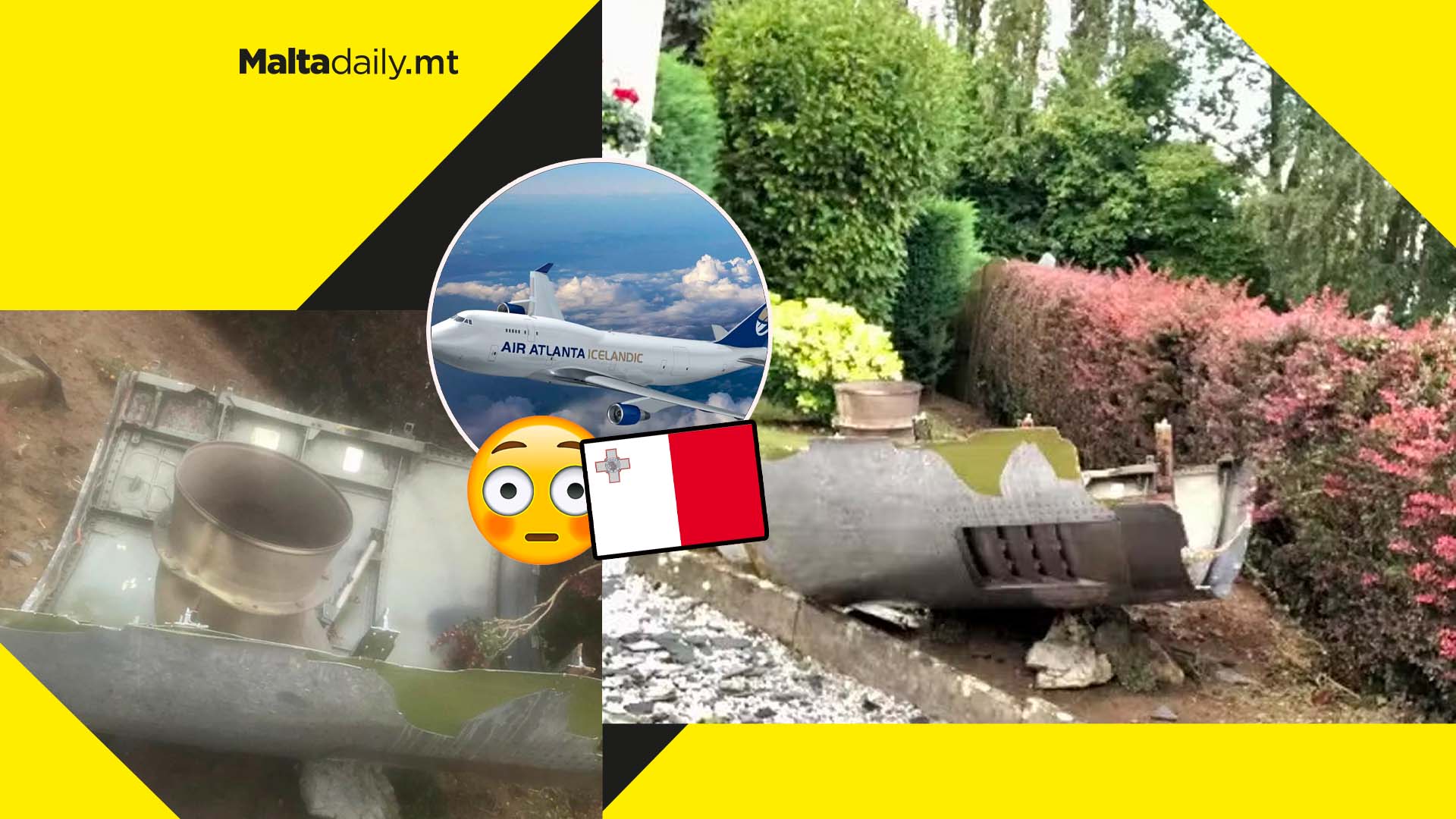 Part of plane’s engine falls into Belgian home as it flies to Malta