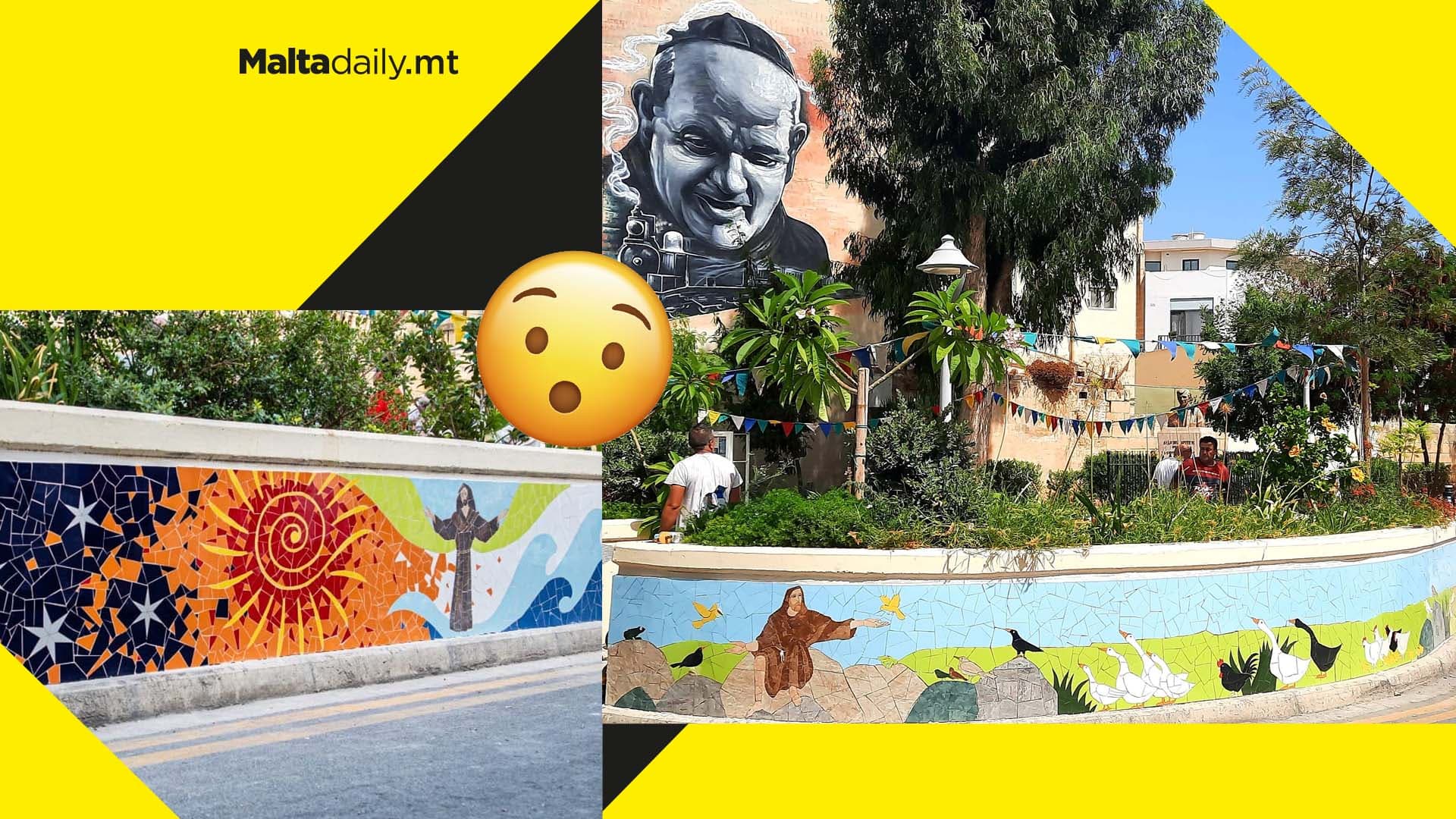 Artist from Hamrun creates mosaic next to St Francis’ church