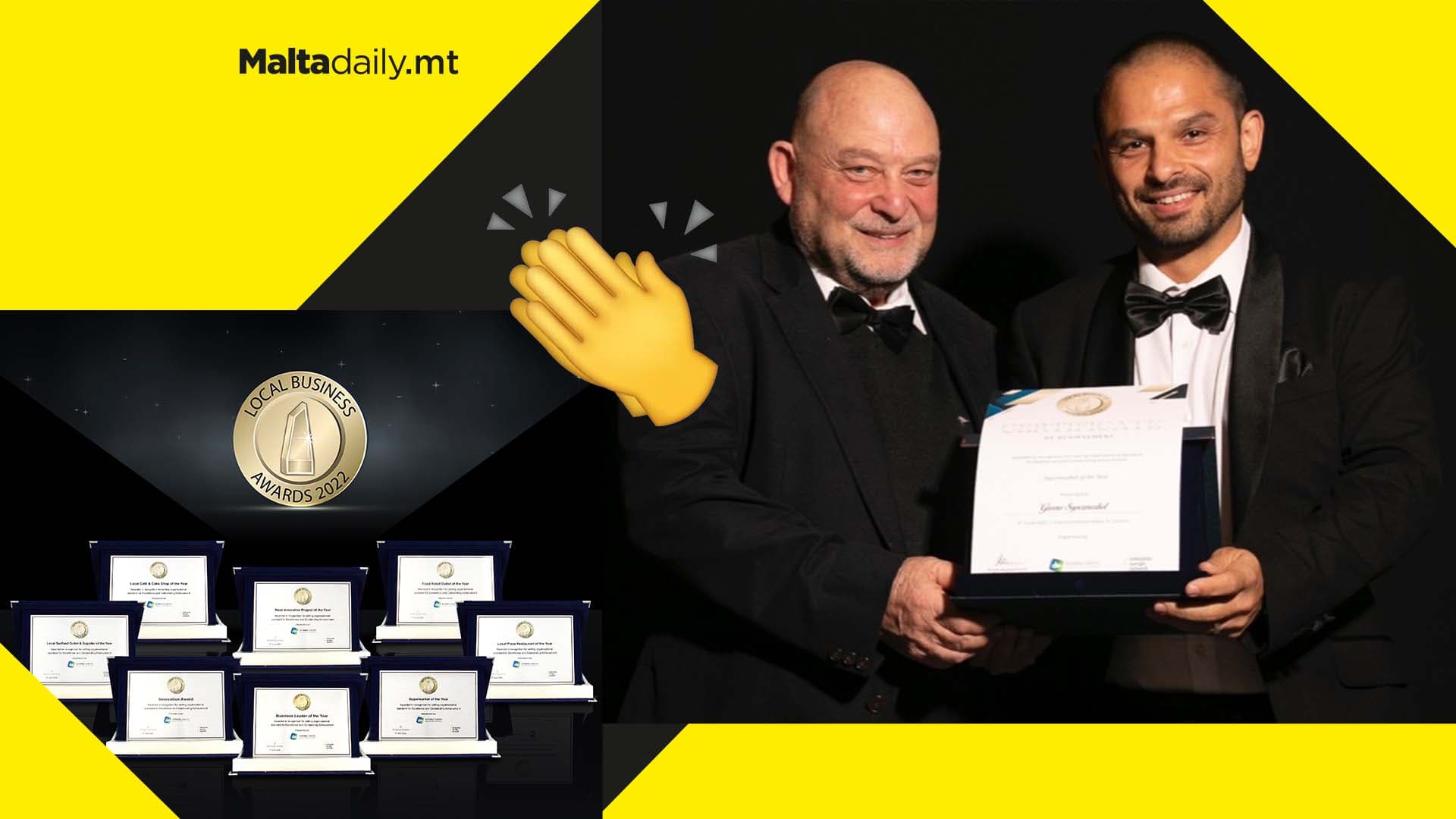 8 local business awards won by the Family Sammut group of companies