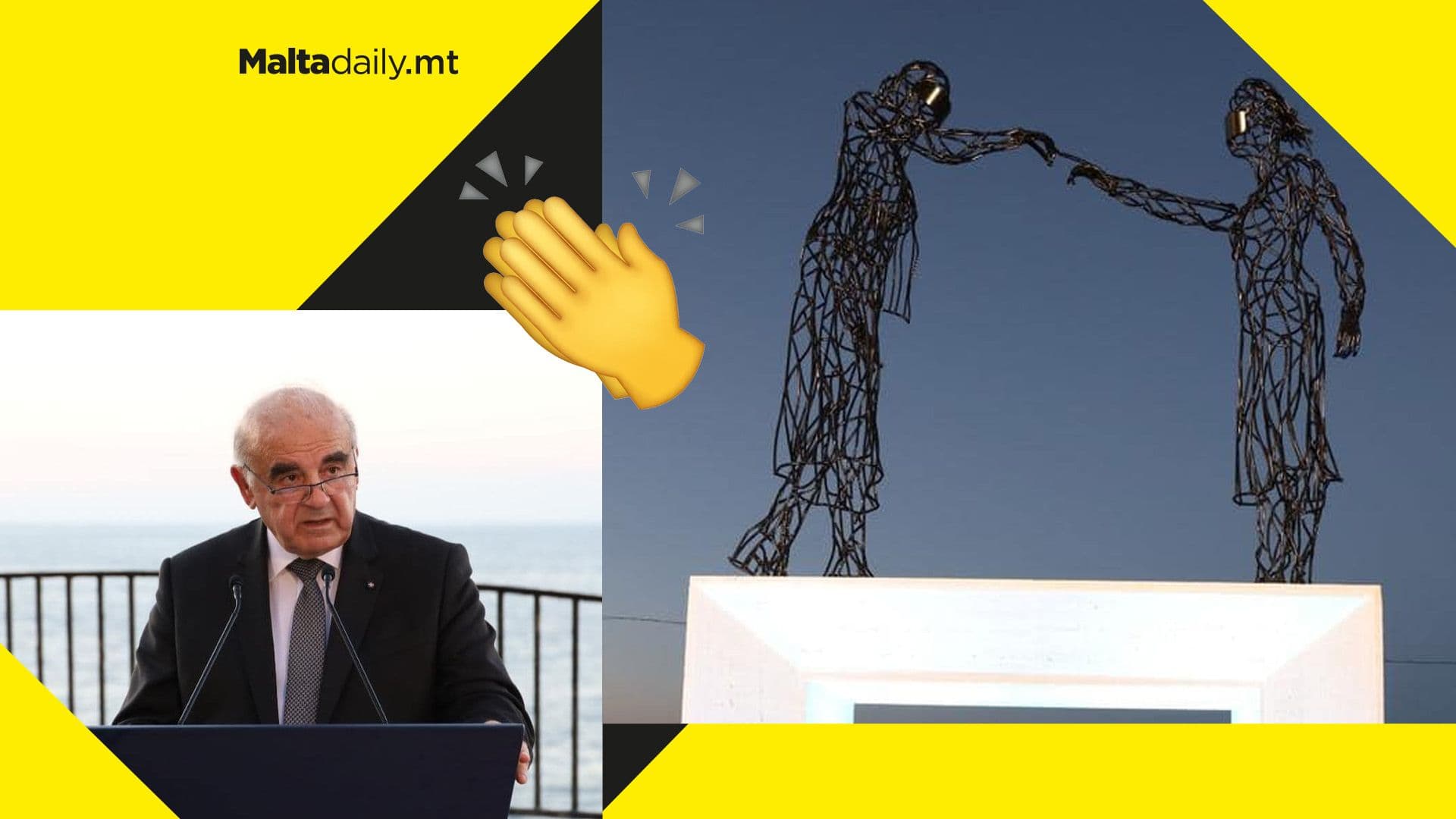 President unveils Sliema monument dedicated to elderly who lost their lives to COVID-19