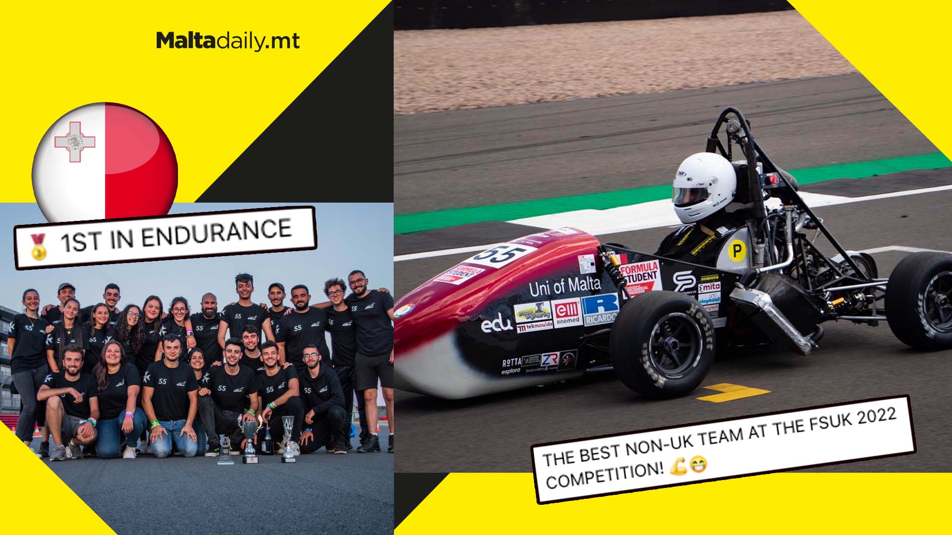 University of Malta Racing squad showered in awards at UK competition