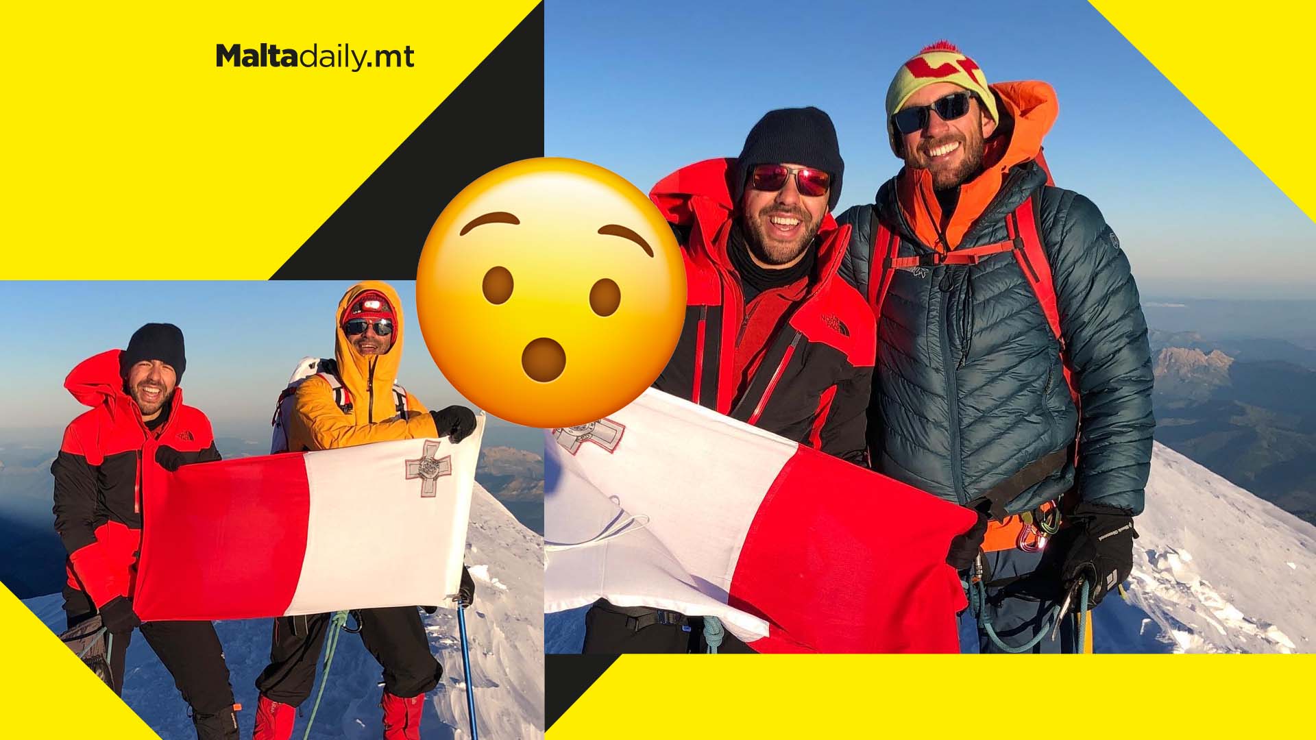 Two Maltese mountaineers make it up Western Europe’s highest peak